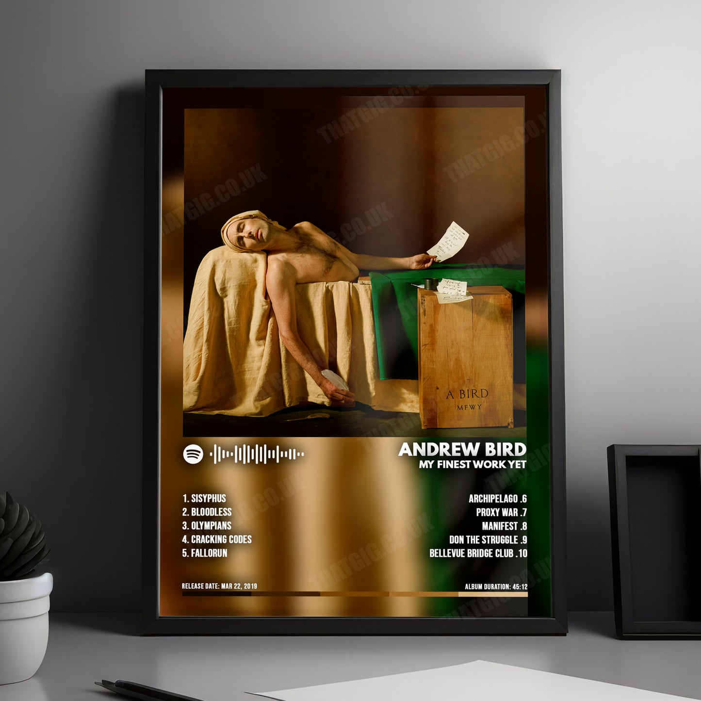 Andrew Bird "My Finest Work Yet" Album Cover Poster - with Complete Tracklist