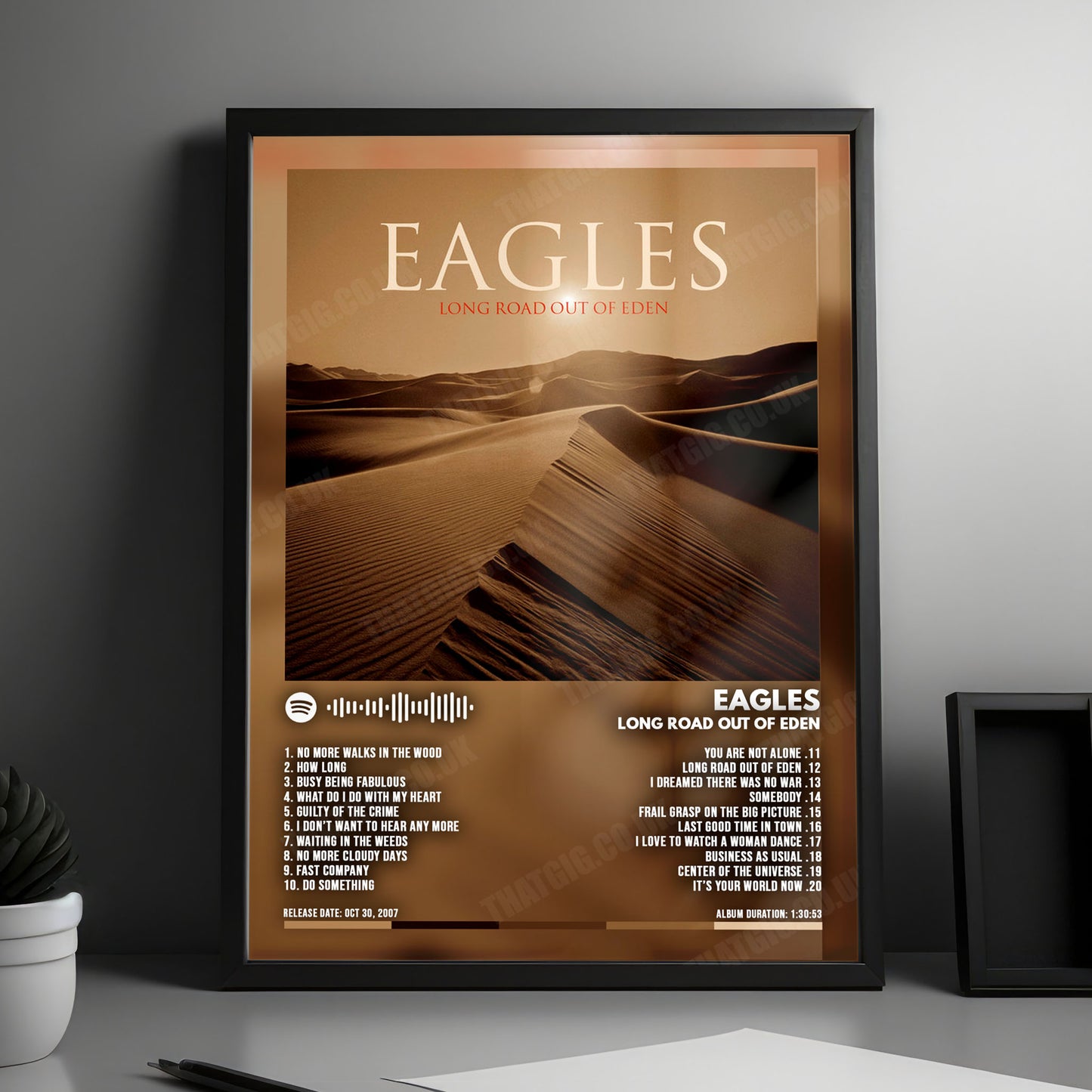 Eagles "Long Road out of Eden" Album Cover Poster - with Complete Tracklist
