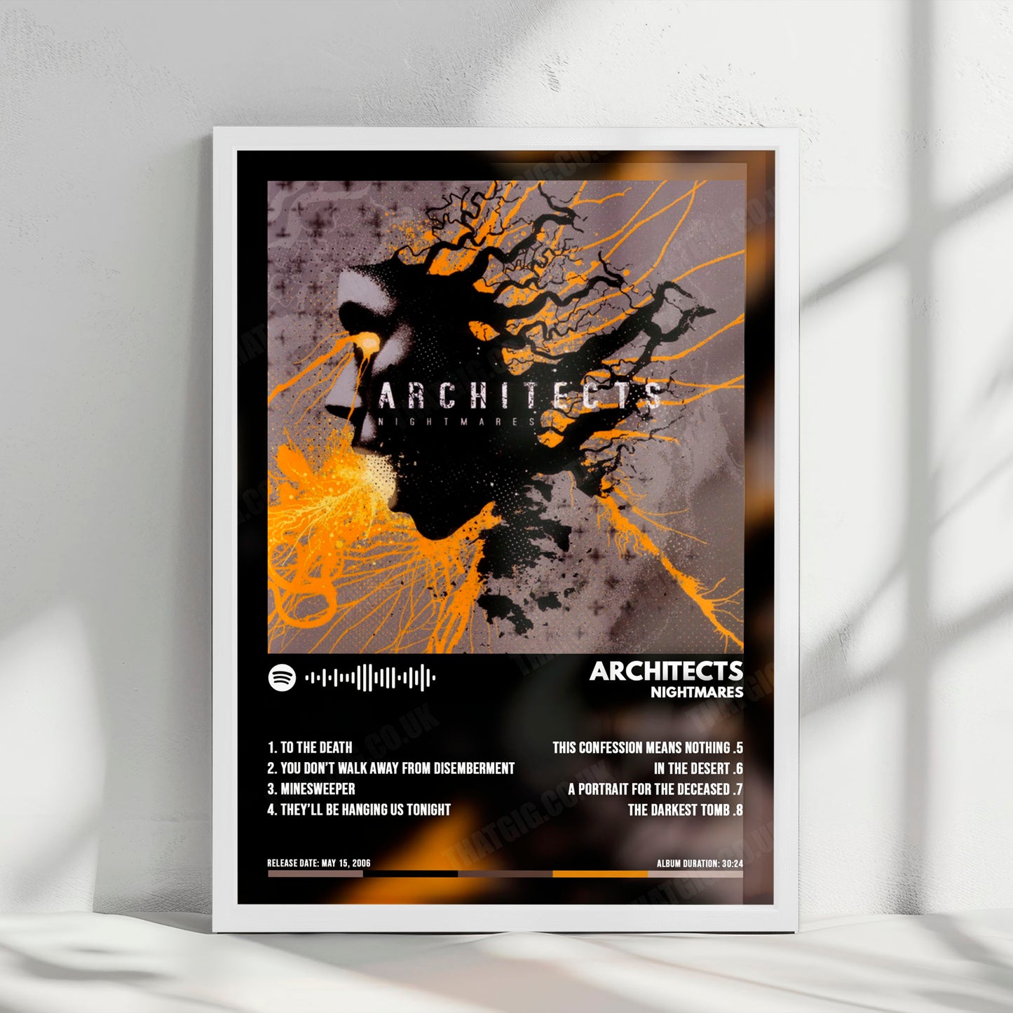 Architects "Nightmares" Album Cover Poster - with Complete Tracklist