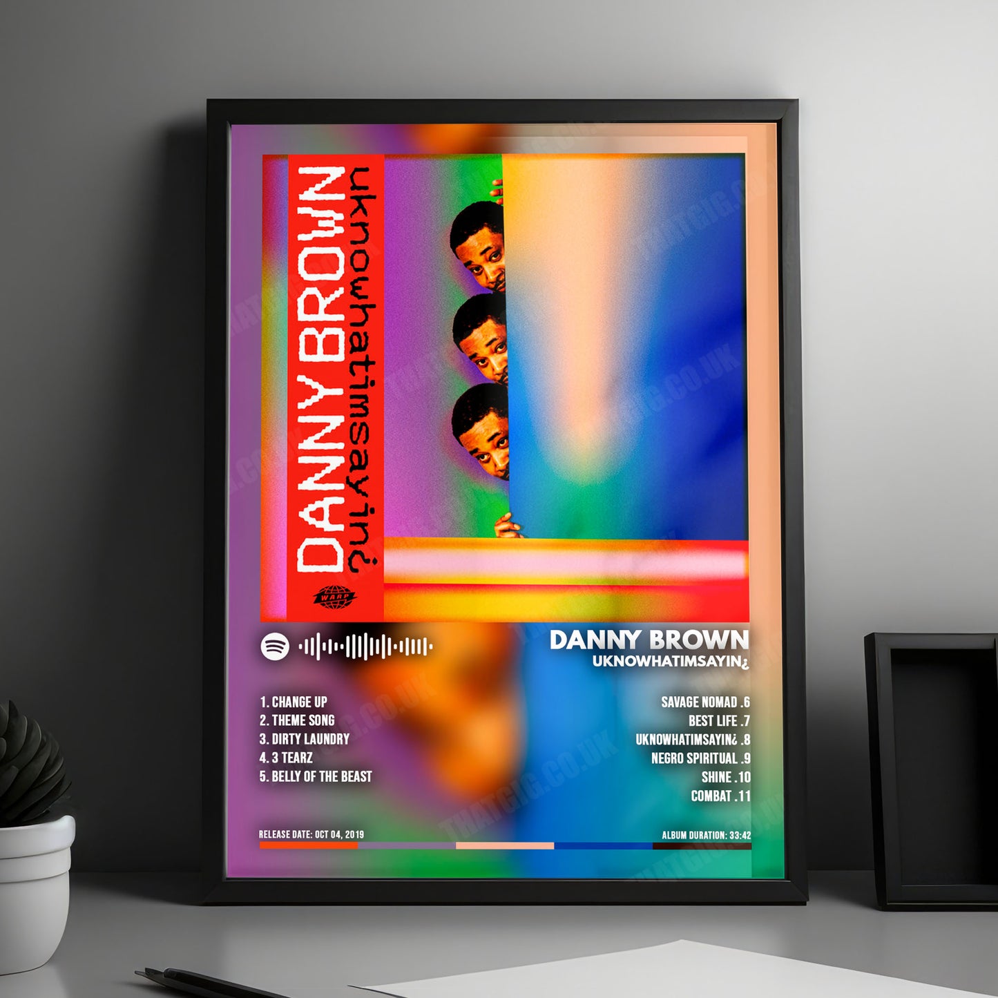 Danny Brown "uknowhatimsayin¿" Album Cover Poster - with Complete Tracklist