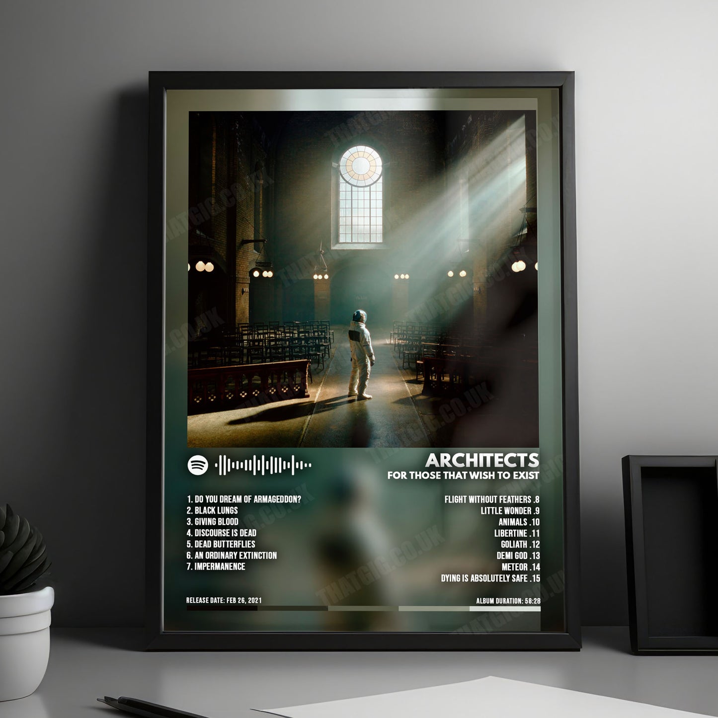 Architects "For Those That Wish To Exist" Album Cover Poster - with Complete Tracklist