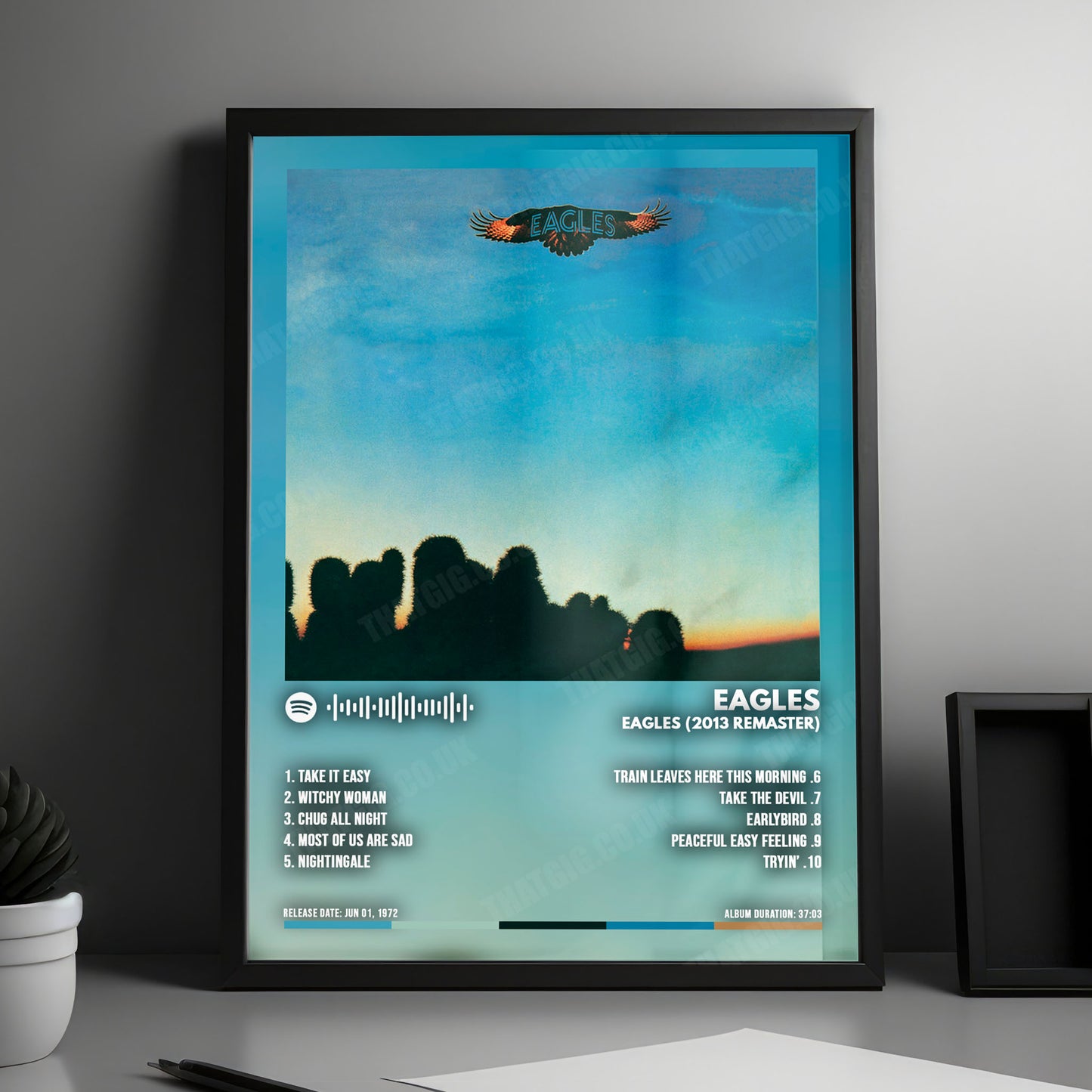 Eagles "Eagles (2013 Remaster)" Album Cover Poster - with Complete Tracklist