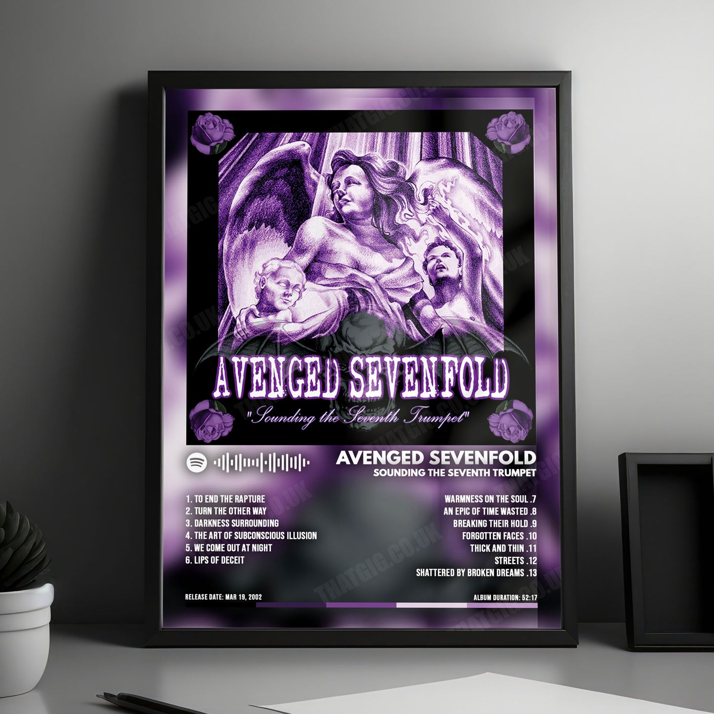 Avenged Sevenfold "Sounding The Seventh Trumpet" Album Cover Poster - with Complete Tracklist