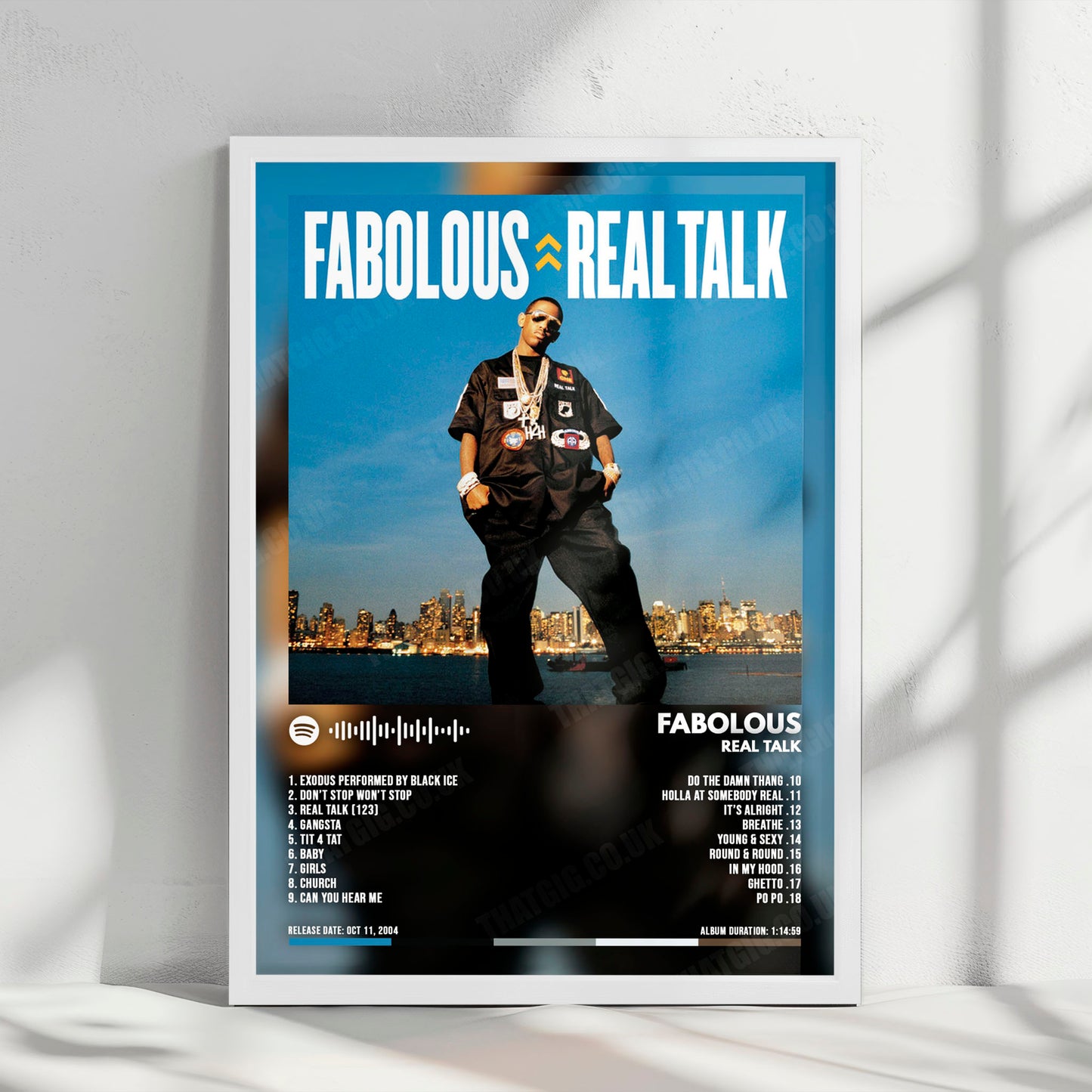 Fabolous "Real Talk" Album Cover Poster - with Complete Tracklist