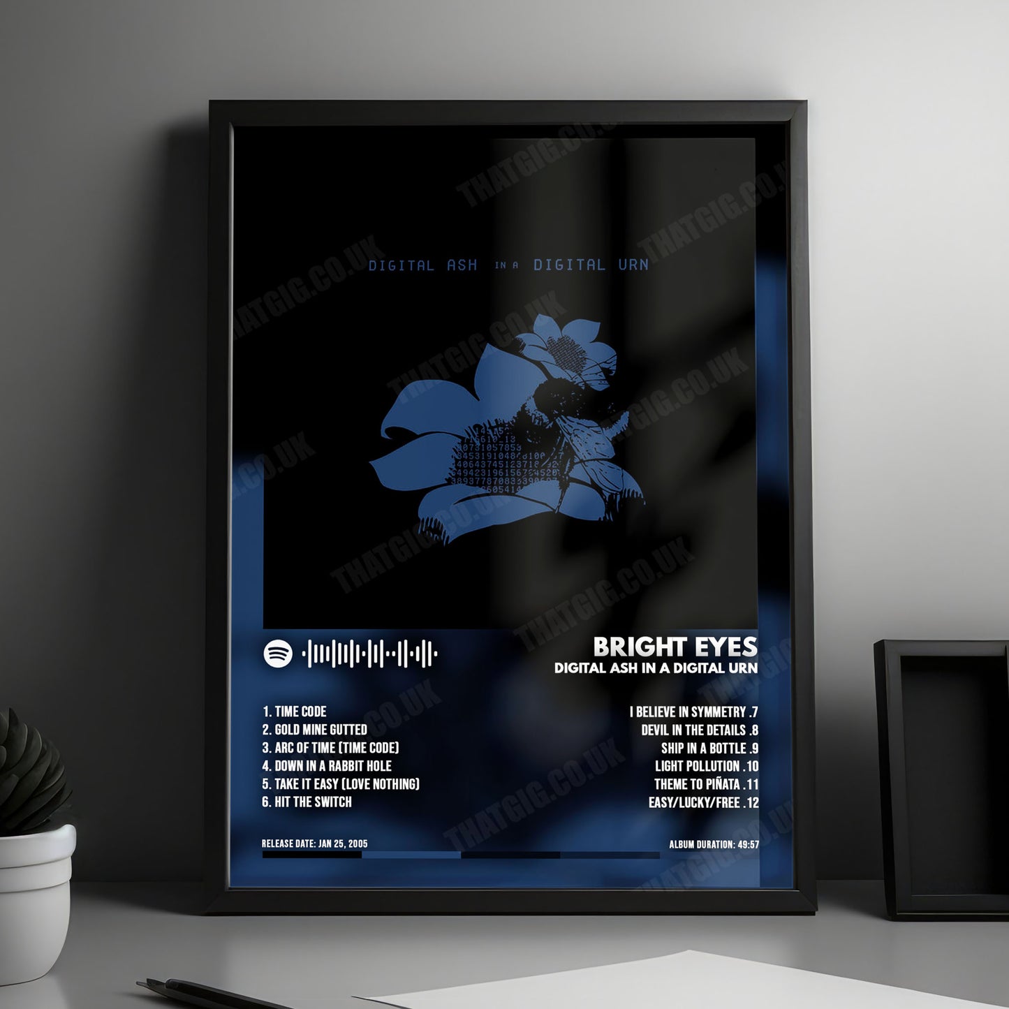 Bright Eyes "Digital Ash in a Digital Urn" Album Cover Poster - with Complete Tracklist