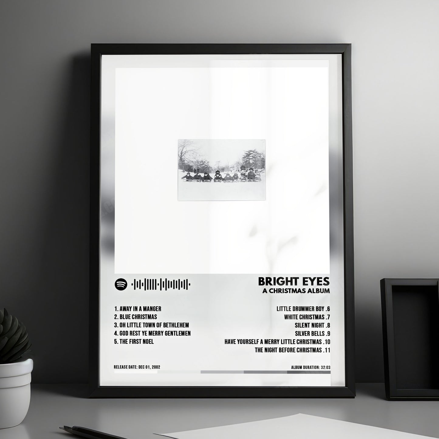 Bright Eyes "A Christmas Album" Album Cover Poster - with Complete Tracklist