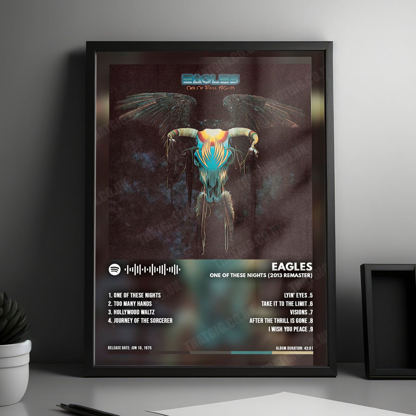 Eagles "One of These Nights (2013 Remaster)" Album Cover Poster - with Complete Tracklist