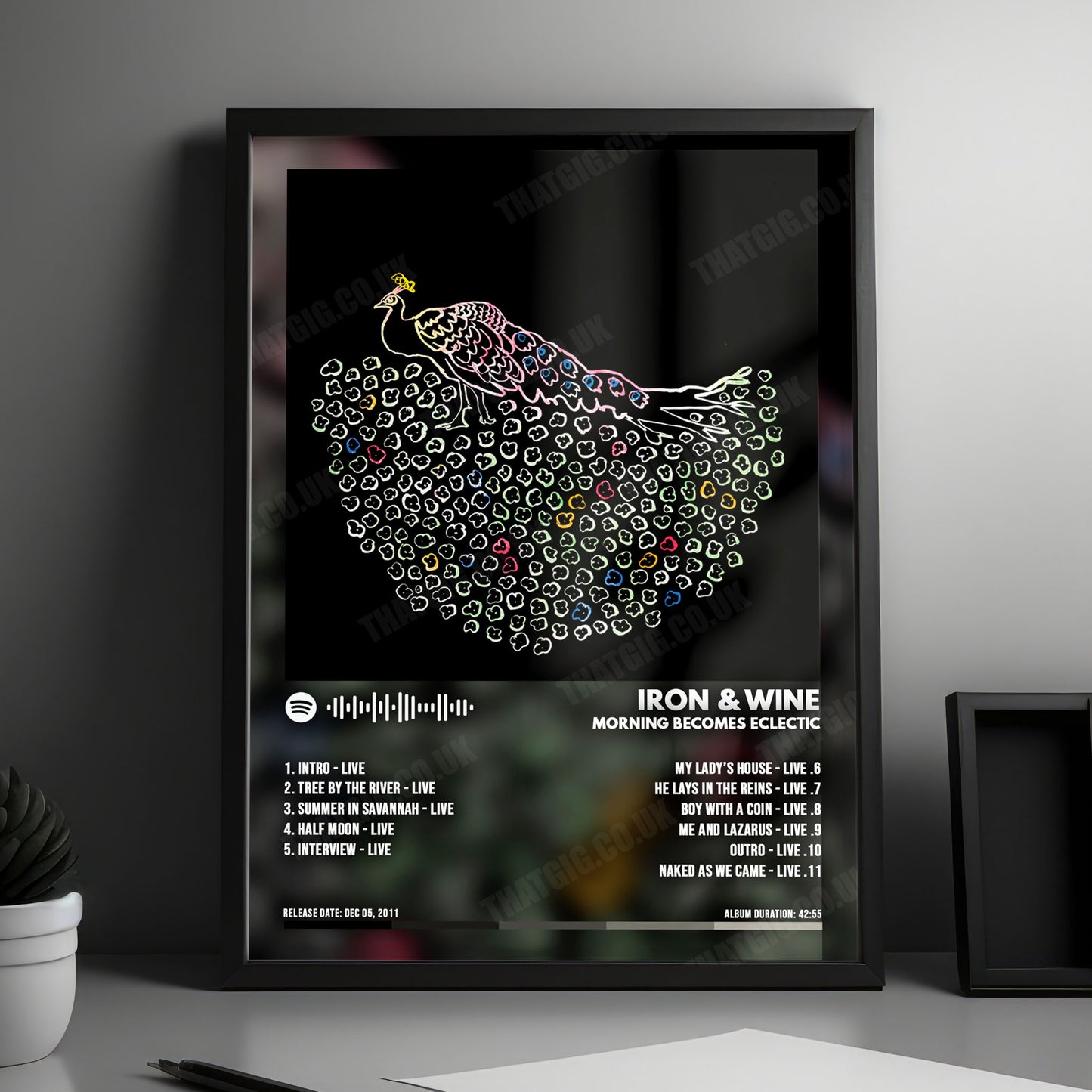 Iron & Wine "Morning Becomes Eclectic" Album Cover Poster - with Complete Tracklist