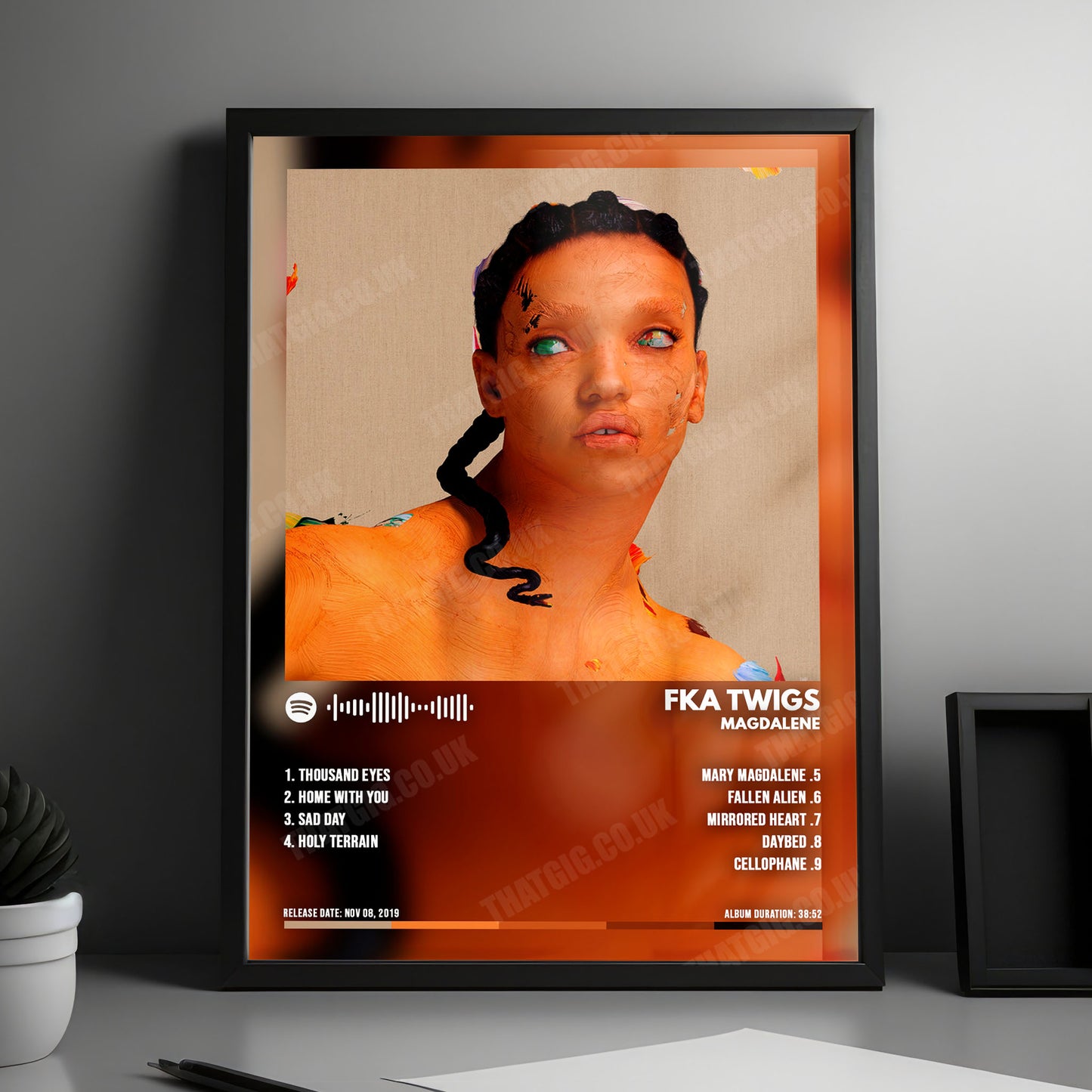FKA twigs "MAGDALENE" Album Cover Poster - with Complete Tracklist