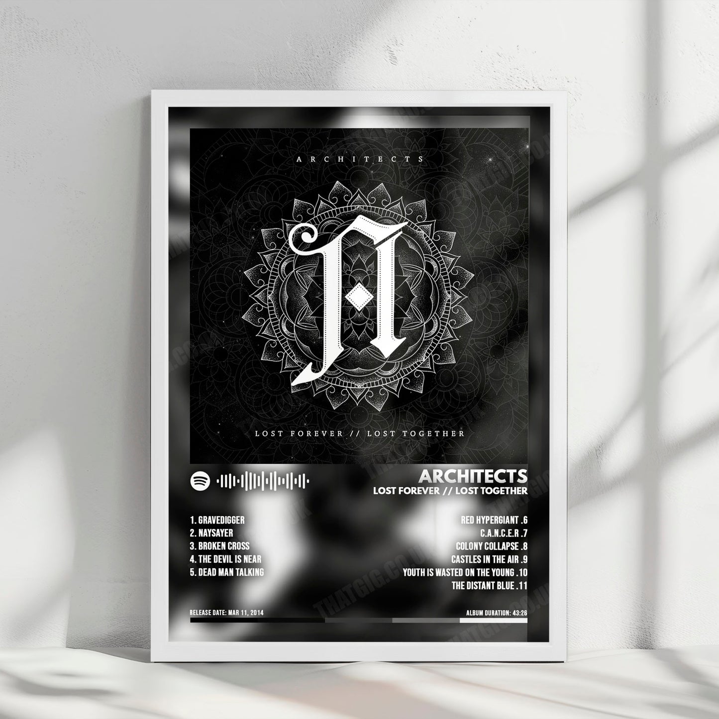 Architects "Lost Forever Lost Together" Album Cover Poster - with Complete Tracklist