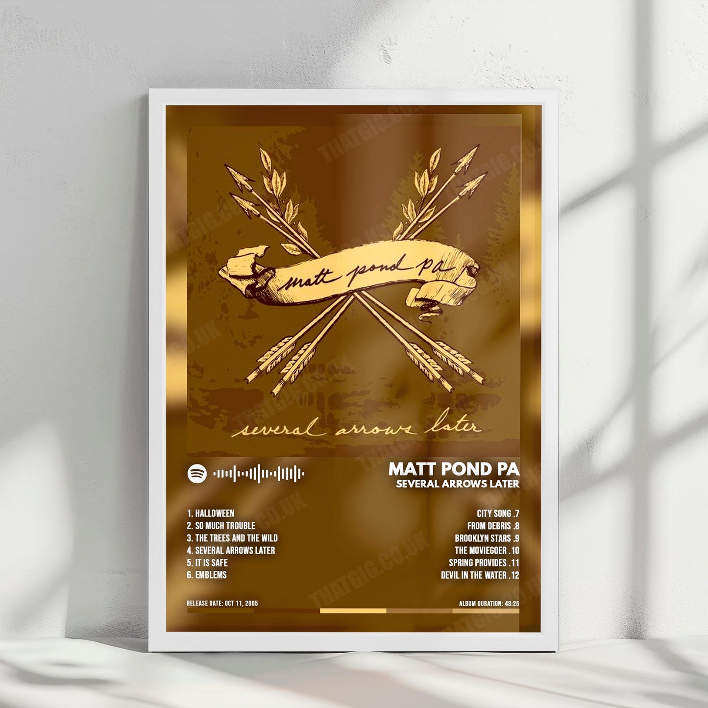 Matt Pond PA "Several Arrows Later" Album Cover Poster - with Complete Tracklist