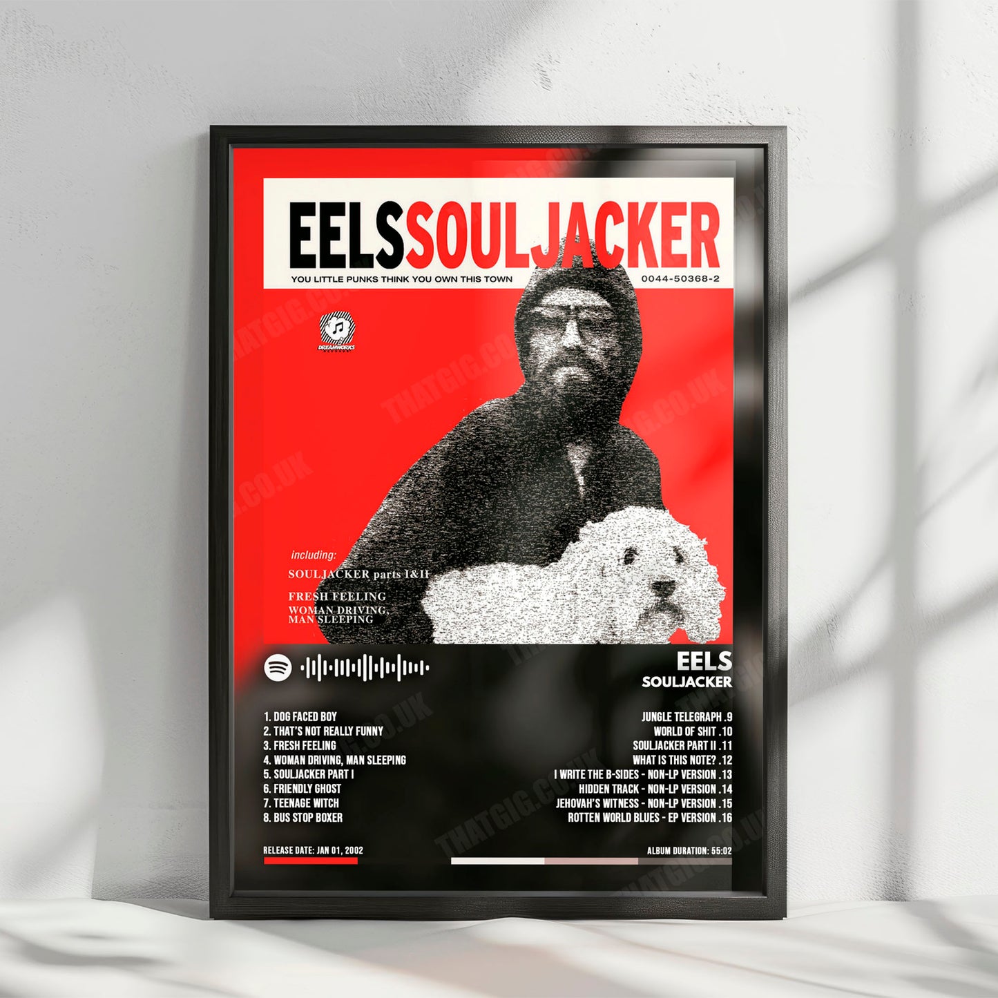 Eels "Souljacker" Album Cover Poster - with Complete Tracklist
