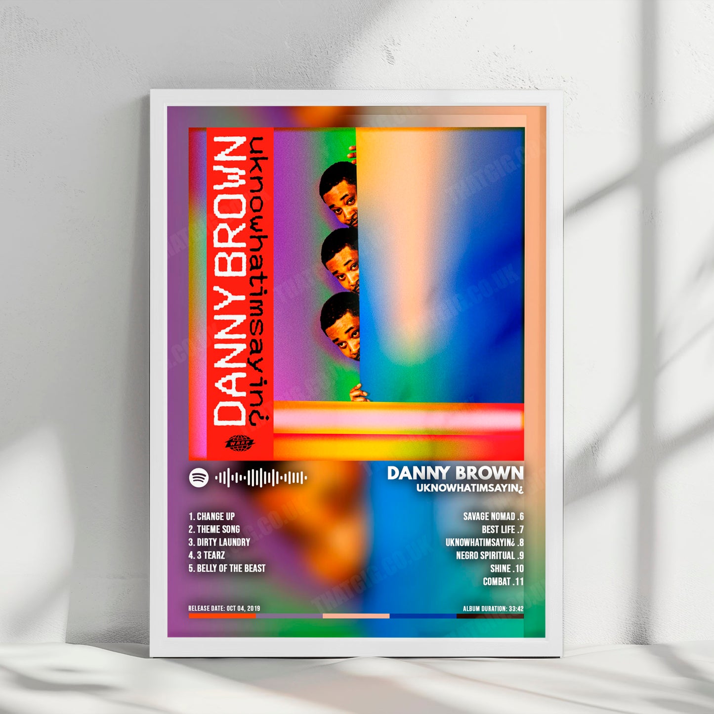 Danny Brown "uknowhatimsayin¿" Album Cover Poster - with Complete Tracklist