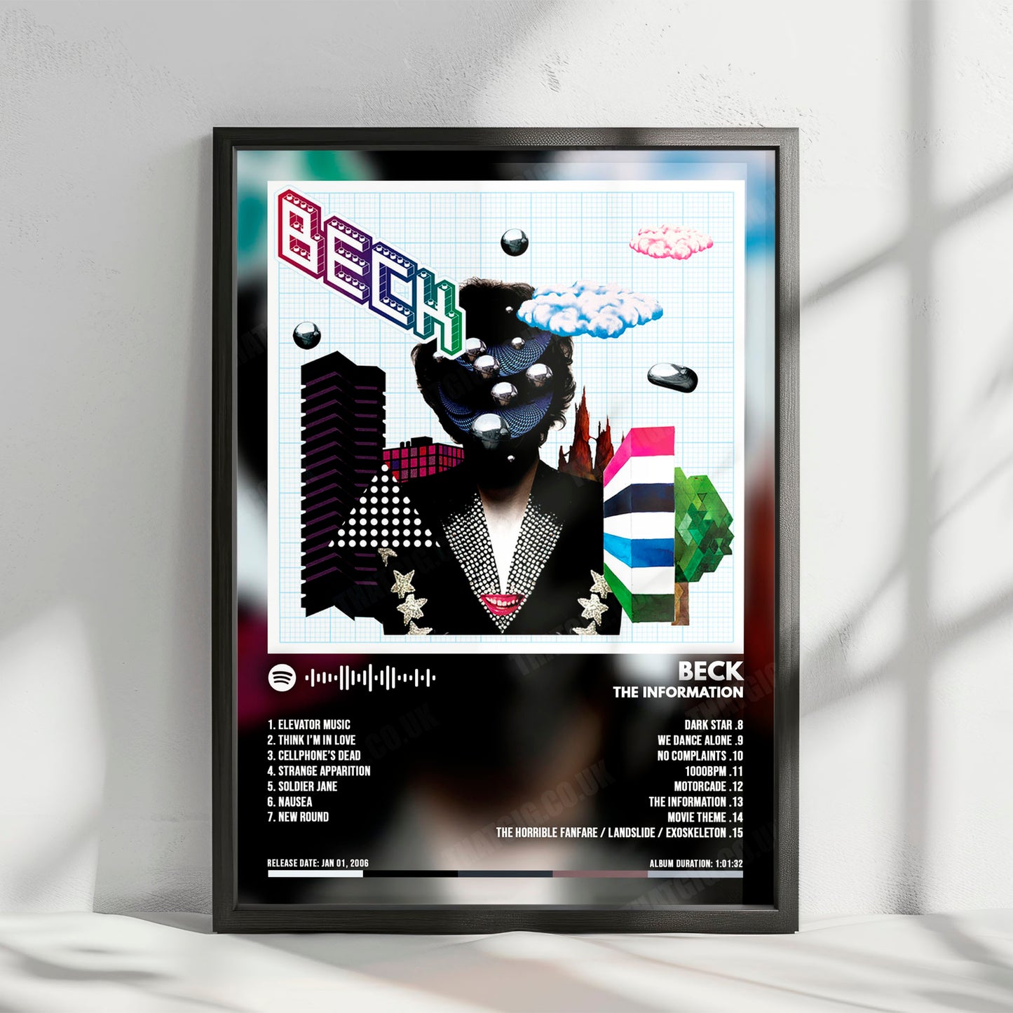 Beck "The Information" Album Cover Poster - with Complete Tracklist