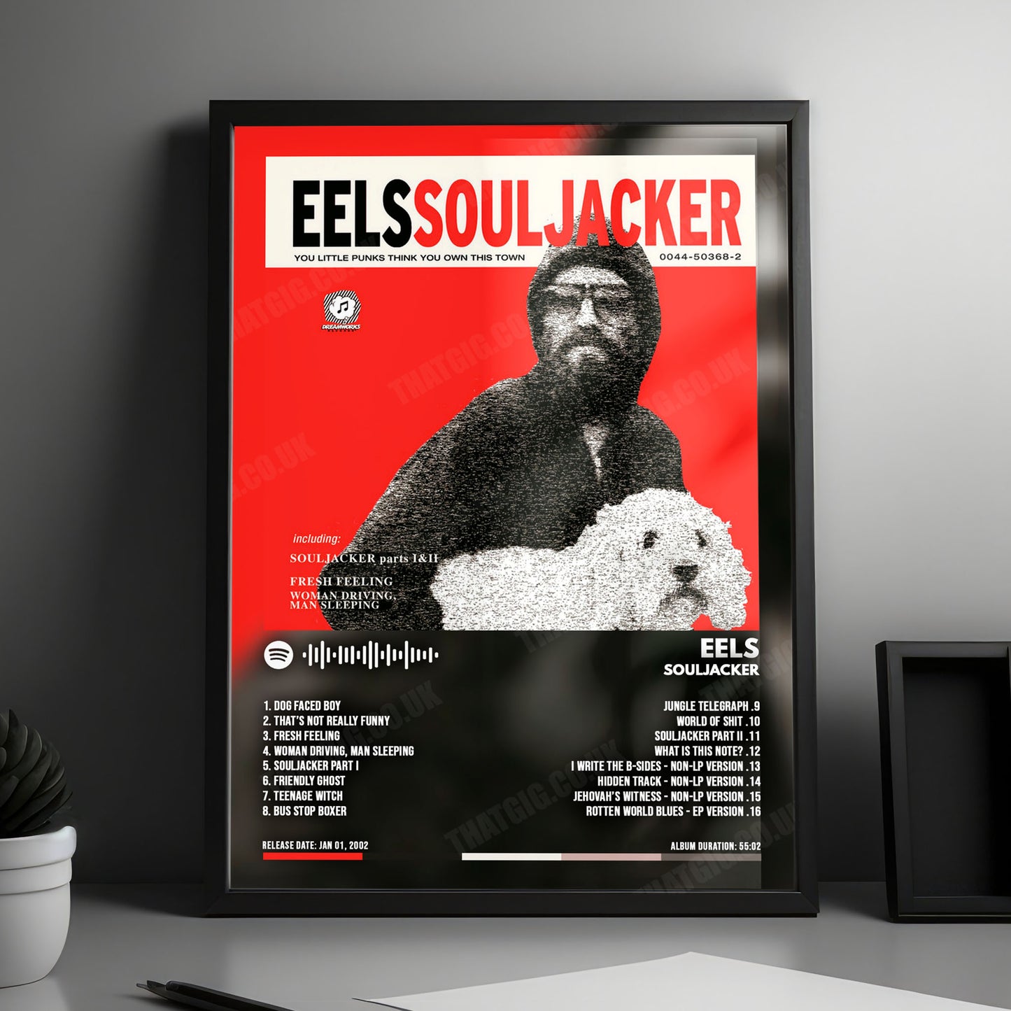 Eels "Souljacker" Album Cover Poster - with Complete Tracklist