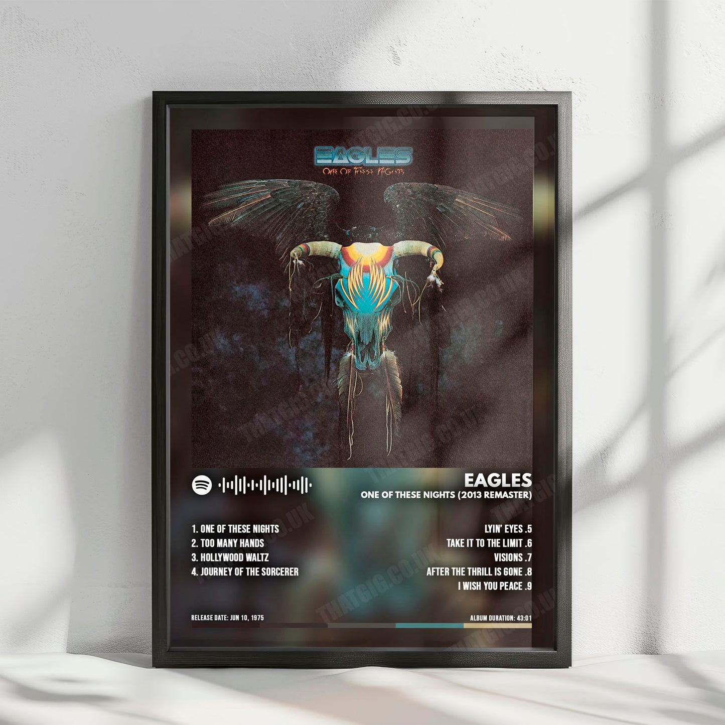 Eagles "One of These Nights (2013 Remaster)" Album Cover Poster - with Complete Tracklist