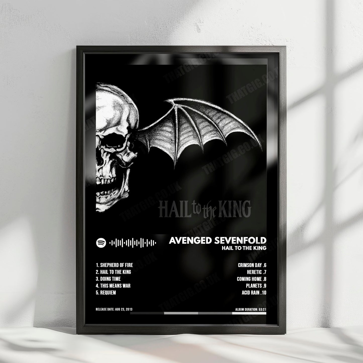 Avenged Sevenfold "Hail to the King" Album Cover Poster - with Complete Tracklist