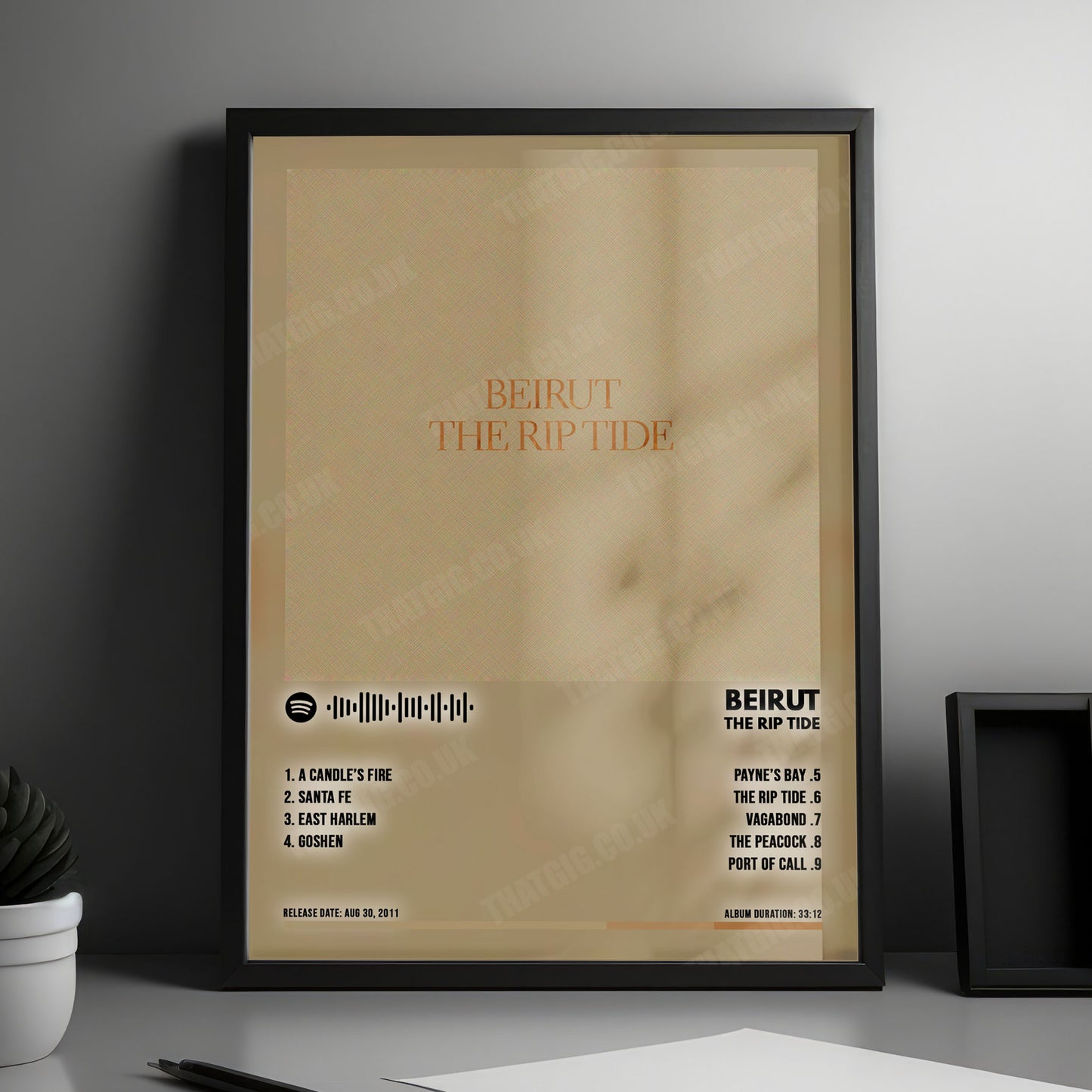 Beirut "The Rip Tide" Album Cover Poster - with Complete Tracklist
