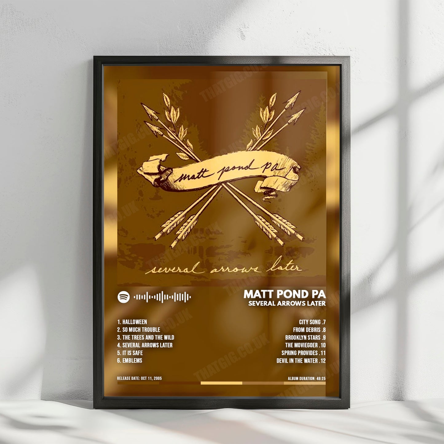 Matt Pond PA "Several Arrows Later" Album Cover Poster - with Complete Tracklist