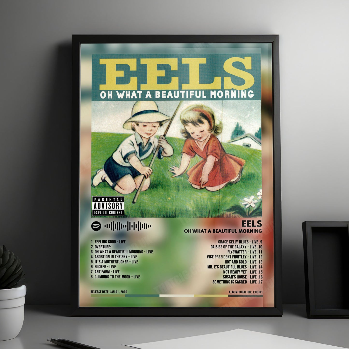 Eels "Oh What A Beautiful Morning" Album Cover Poster - with Complete Tracklist