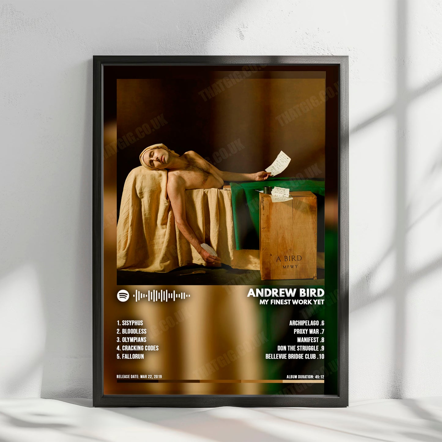Andrew Bird "My Finest Work Yet" Album Cover Poster - with Complete Tracklist