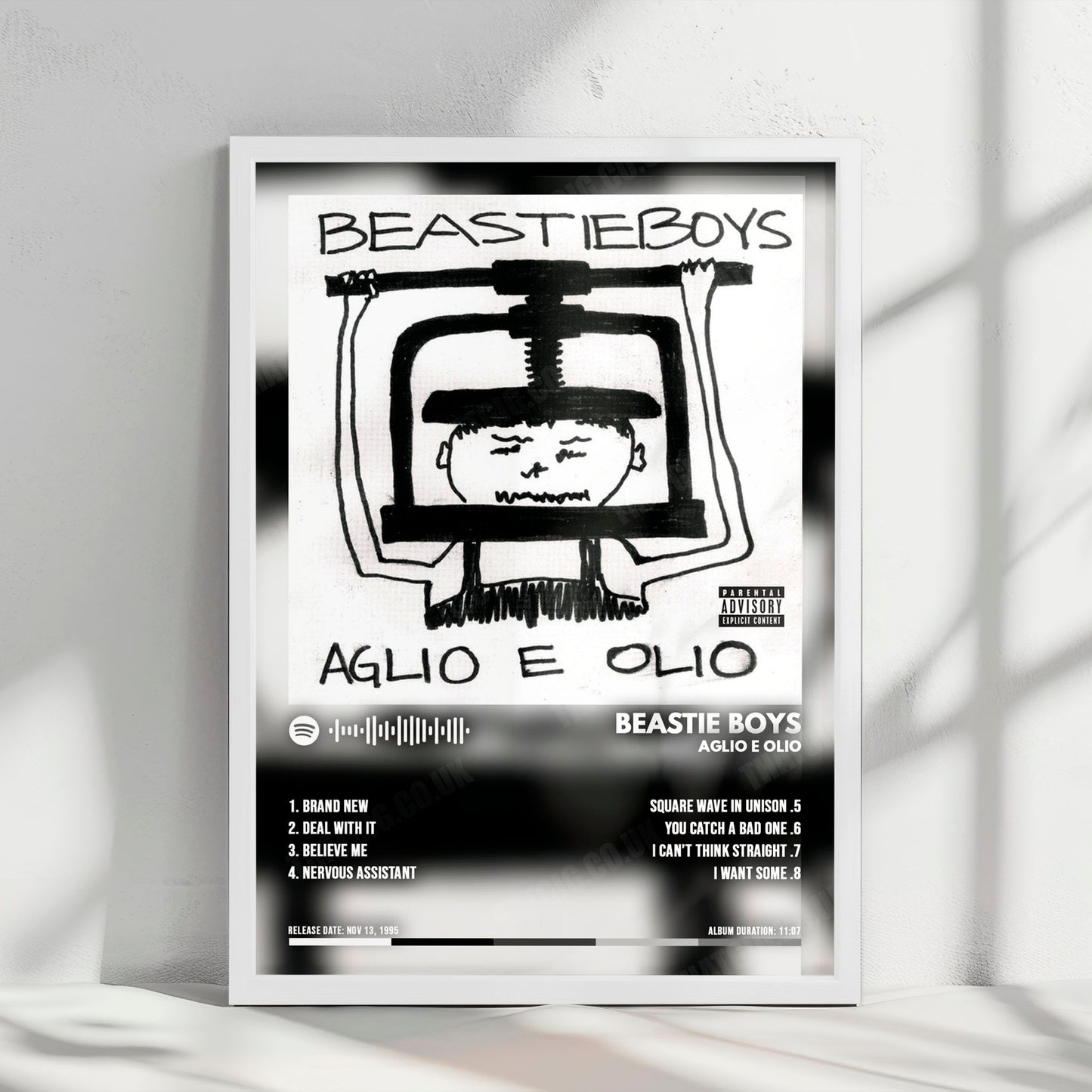 Beastie Boys "Aglio E Olio" Album Cover Poster - with Complete Tracklist