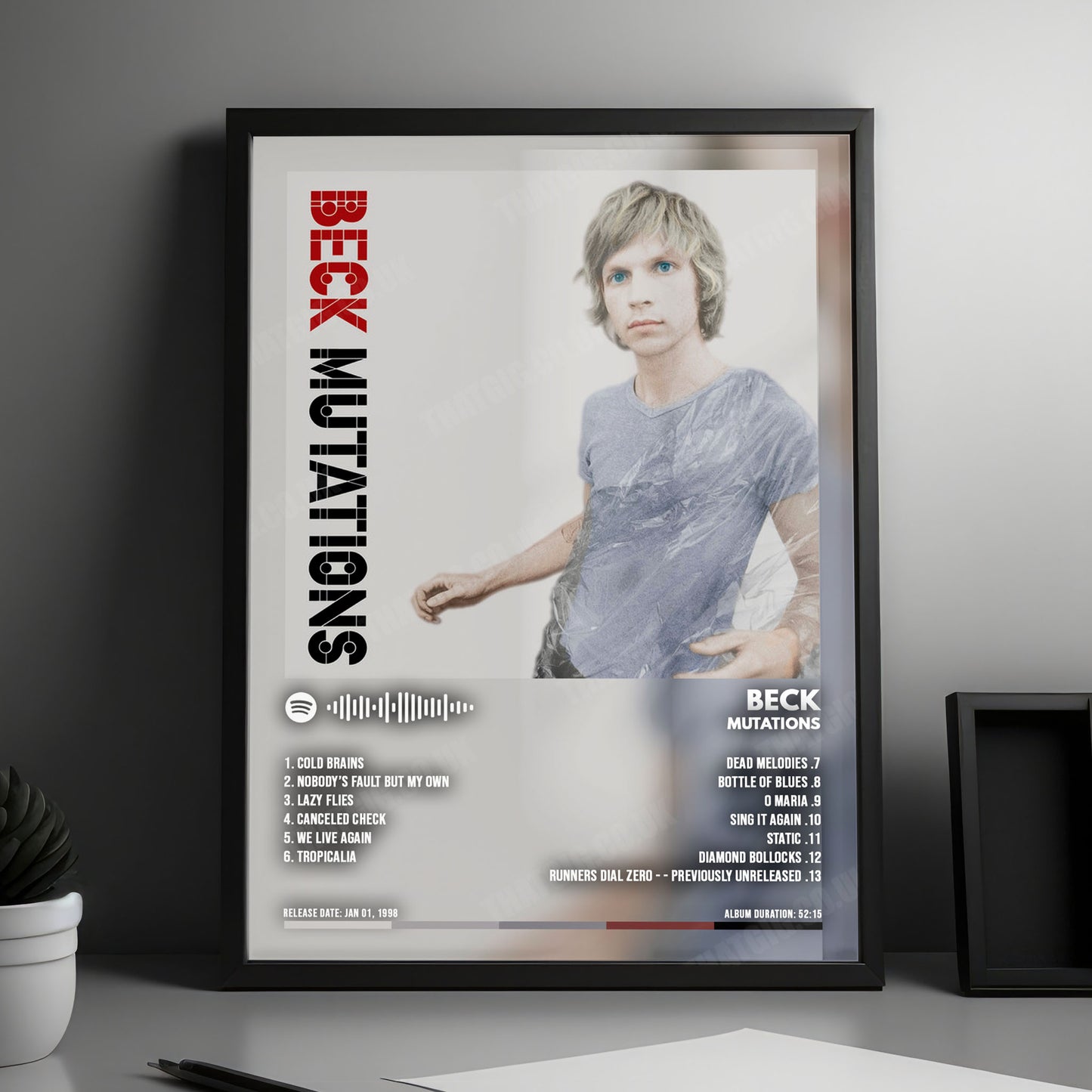 Beck "Mutations" Album Cover Poster - with Complete Tracklist