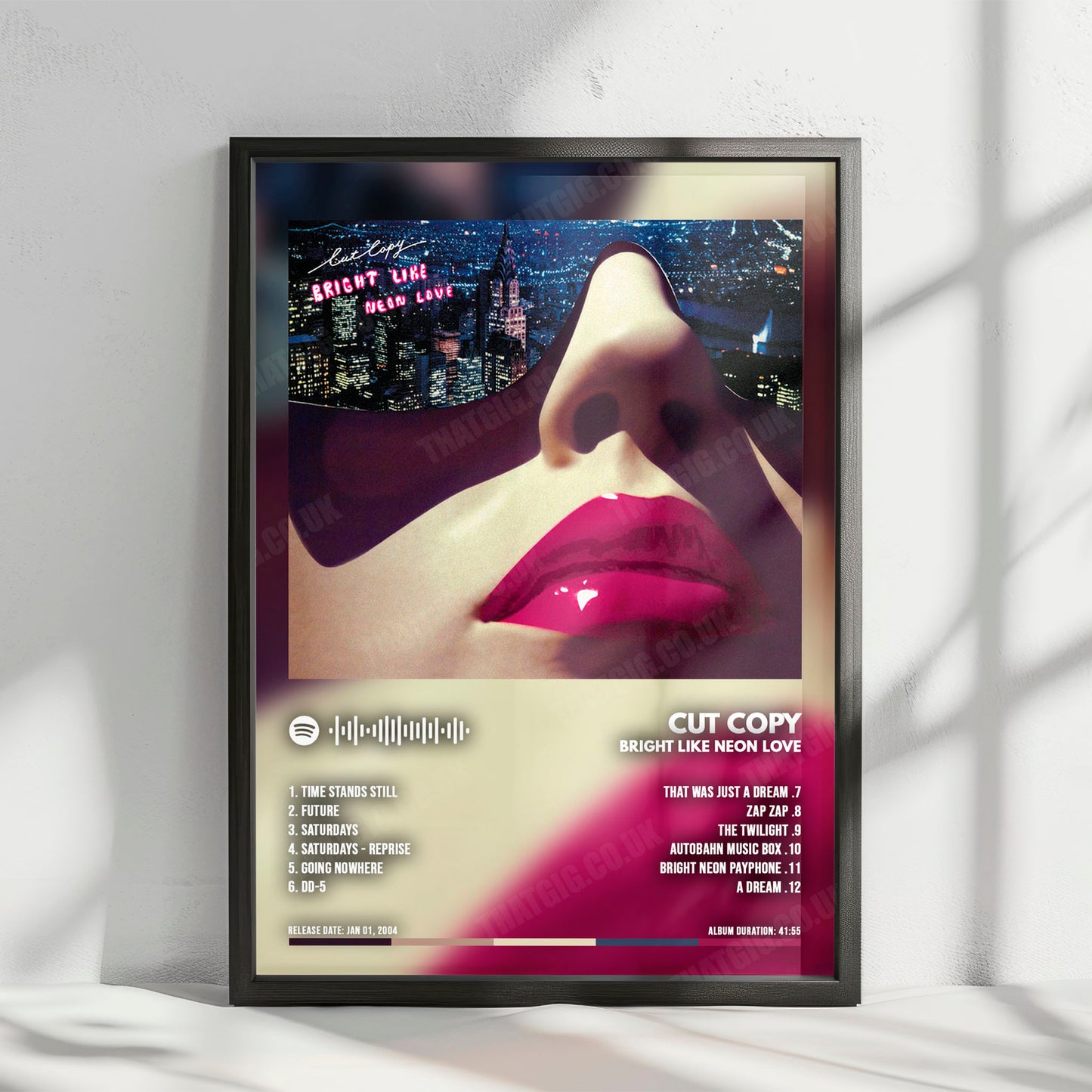 Cut Copy "Bright Like Neon Love" Album Cover Poster - with Complete Tracklist