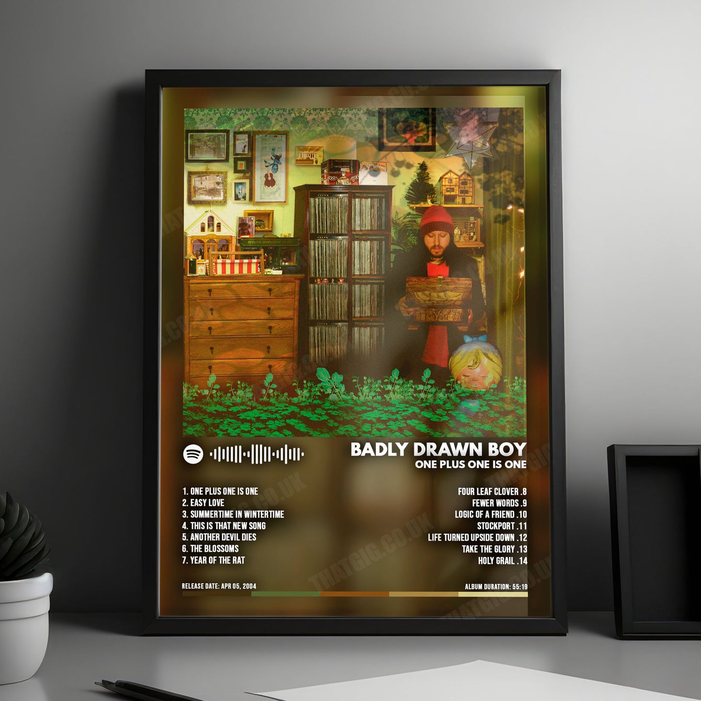 Badly Drawn Boy "Boy One Plus One Is One" Album Cover Poster - with Complete Tracklist
