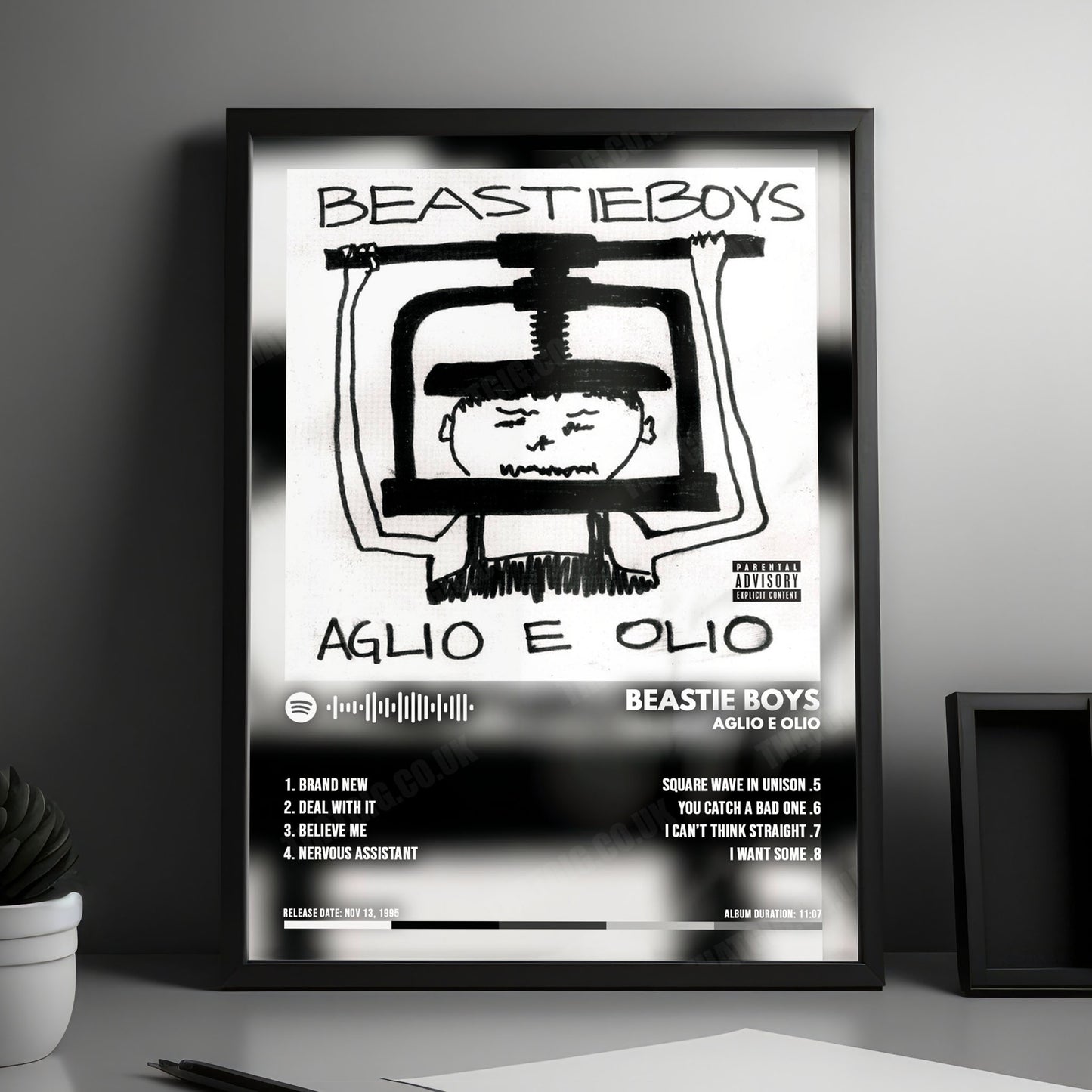 Beastie Boys "Aglio E Olio" Album Cover Poster - with Complete Tracklist