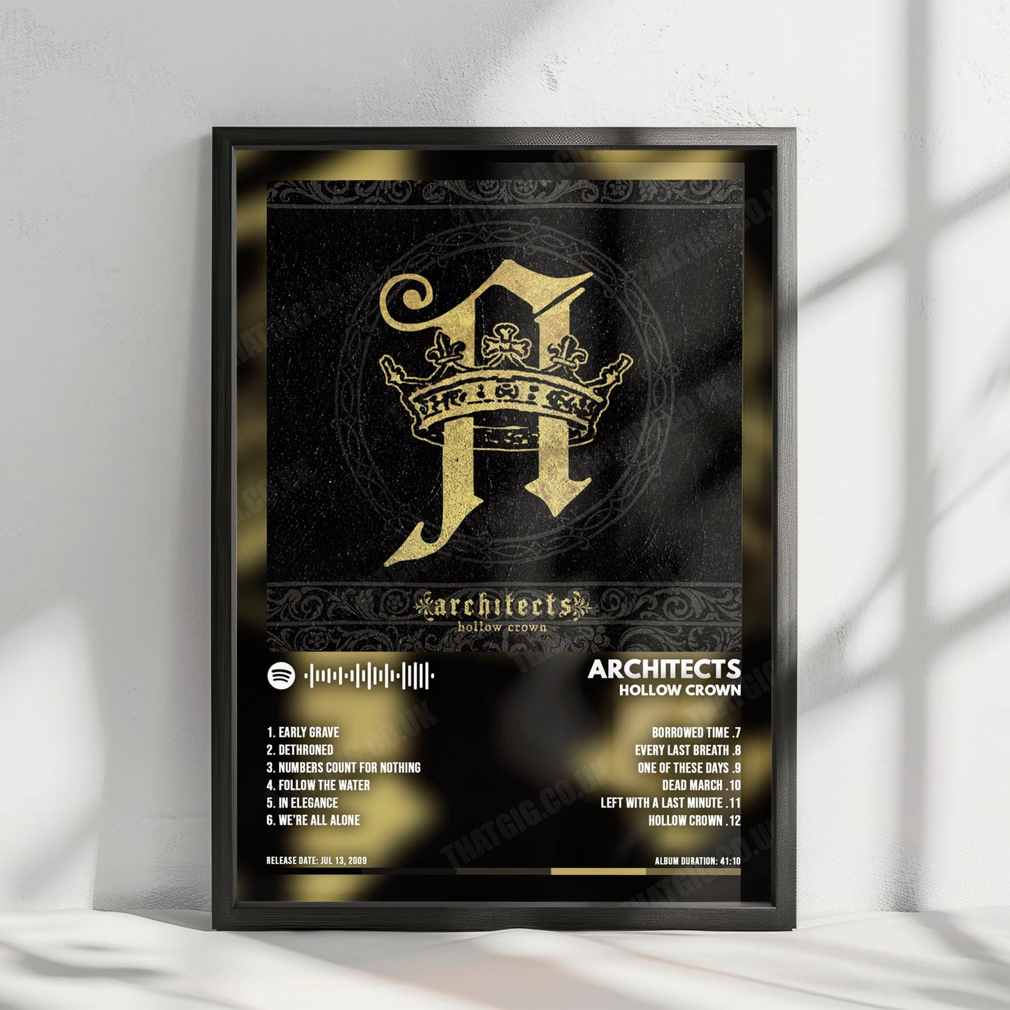 Architects "Hollow Crown" Album Cover Poster - with Complete Tracklist