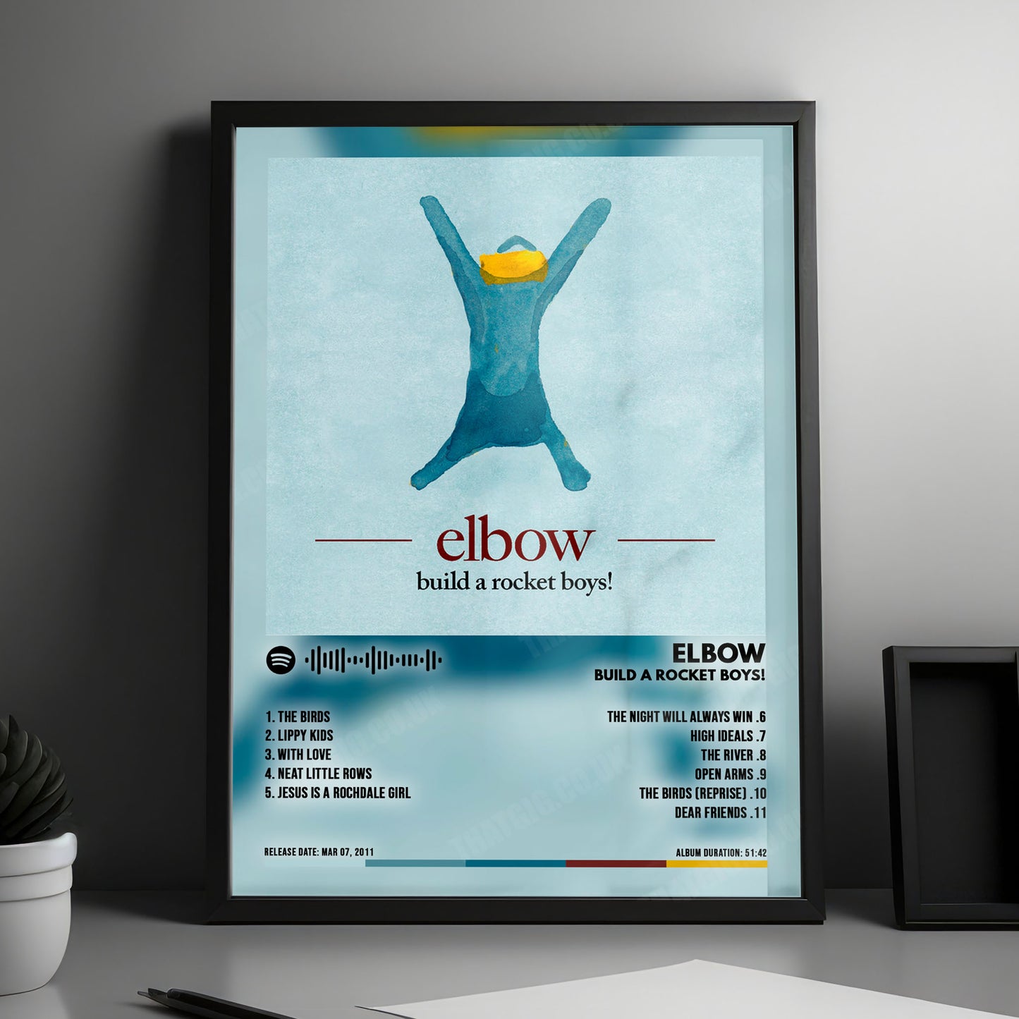 Elbow "build a rocket boys!" Album Cover Poster - with Complete Tracklist