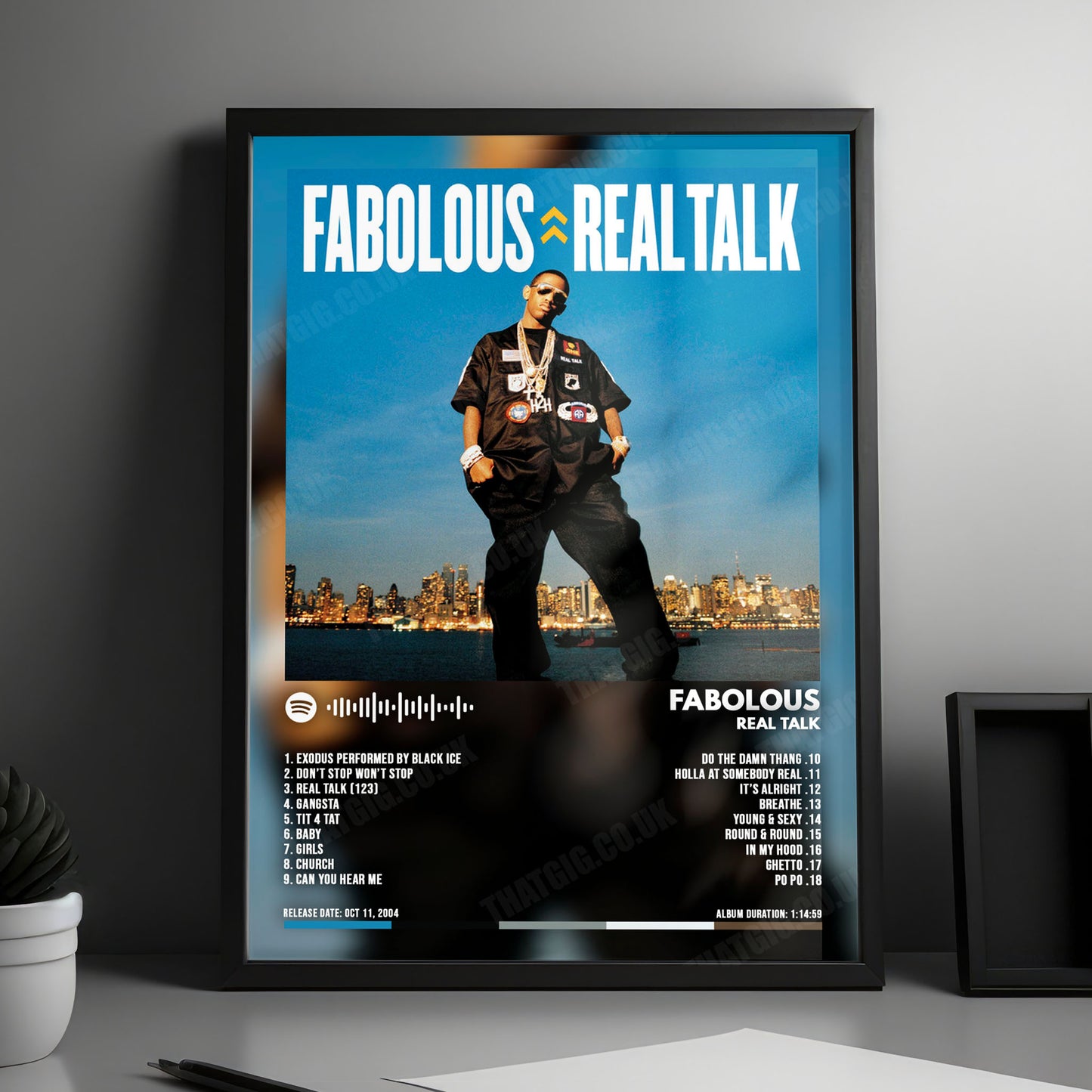 Fabolous "Real Talk" Album Cover Poster - with Complete Tracklist