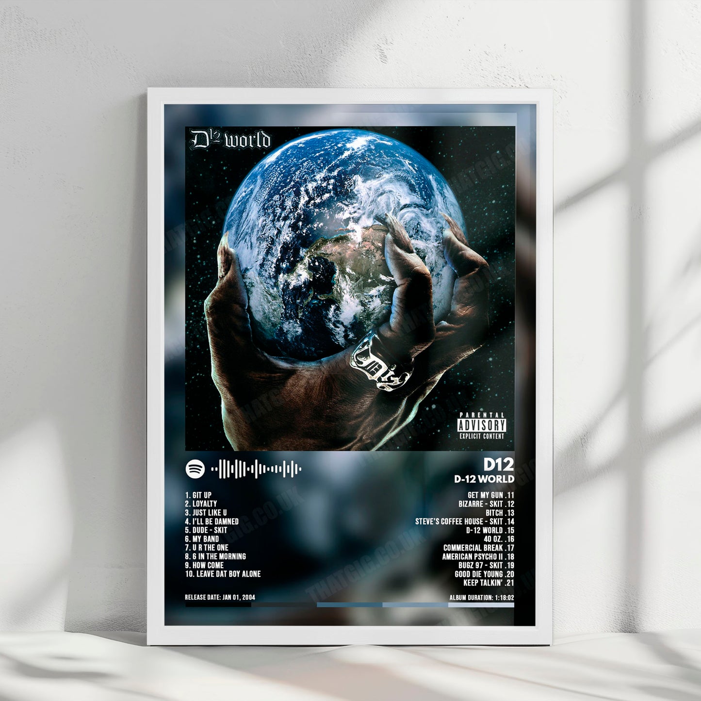 D12 "D12 World" Album Cover Poster - with Complete Tracklist