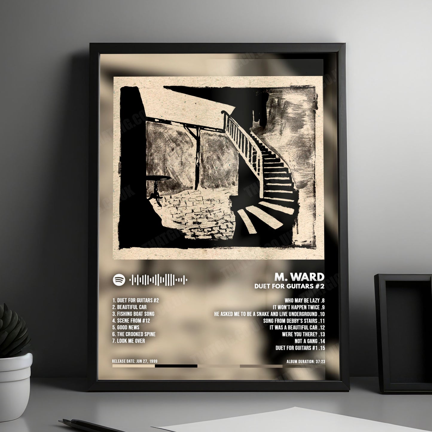 M. Ward "Duet For Guitars #2" Album Cover Poster - with Complete Tracklist