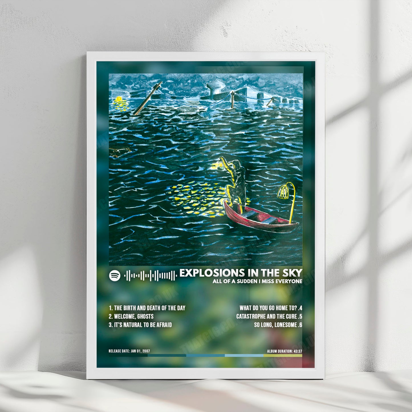 Explosions in the Sky "All of a Sudden I Miss Everyone" Album Cover Poster - with Complete Tracklist
