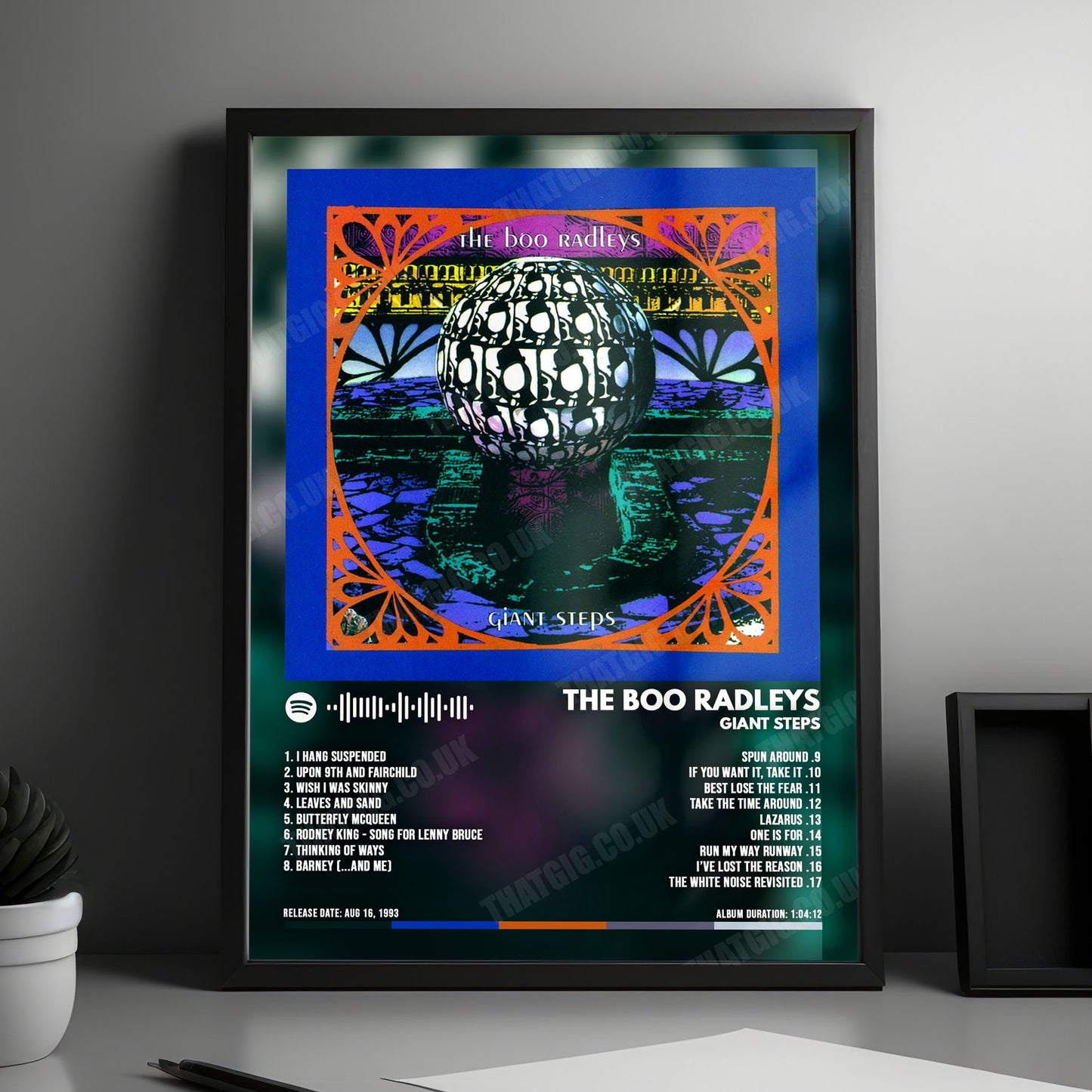 The Boo Radleys "Giant Steps" Album Cover Poster - with Complete Tracklist