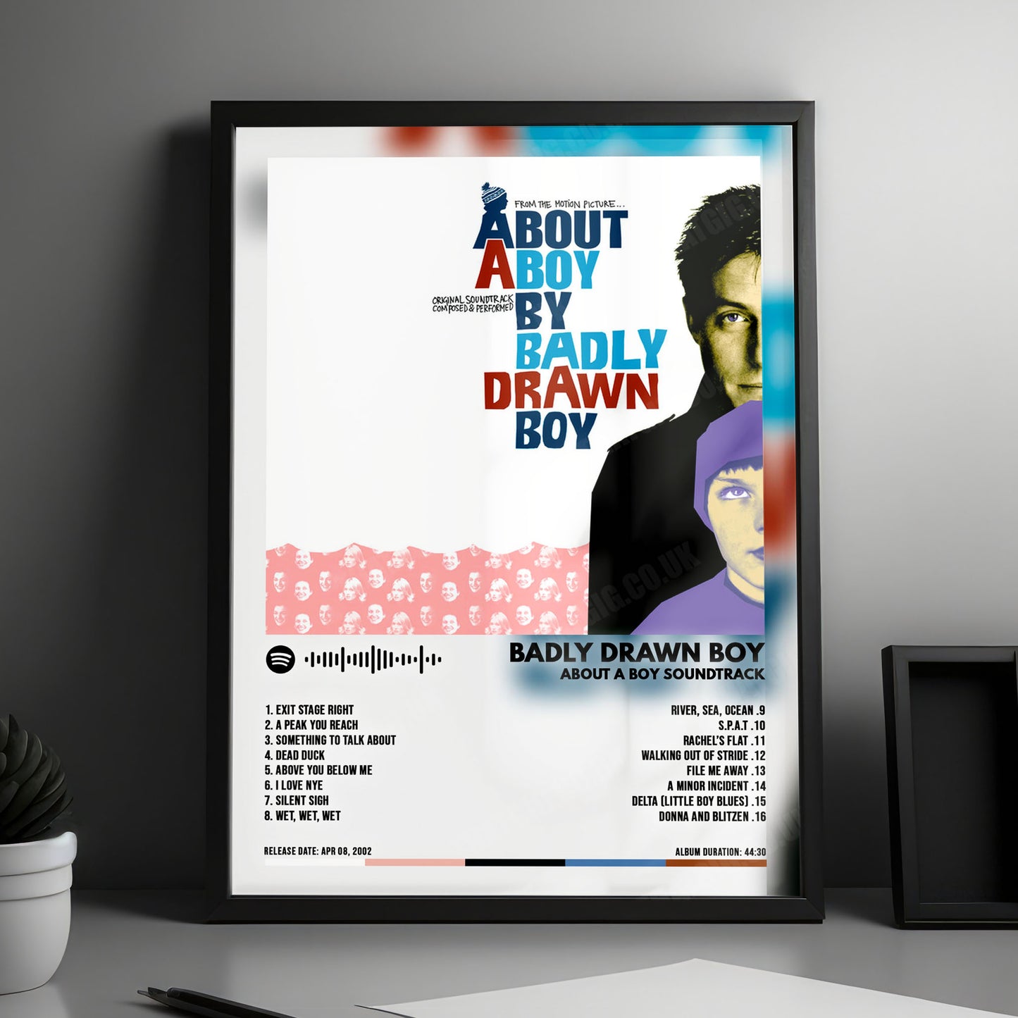 Badly Drawn Boy "Boy About A Boy Soundtrack" Album Cover Poster - with Complete Tracklist