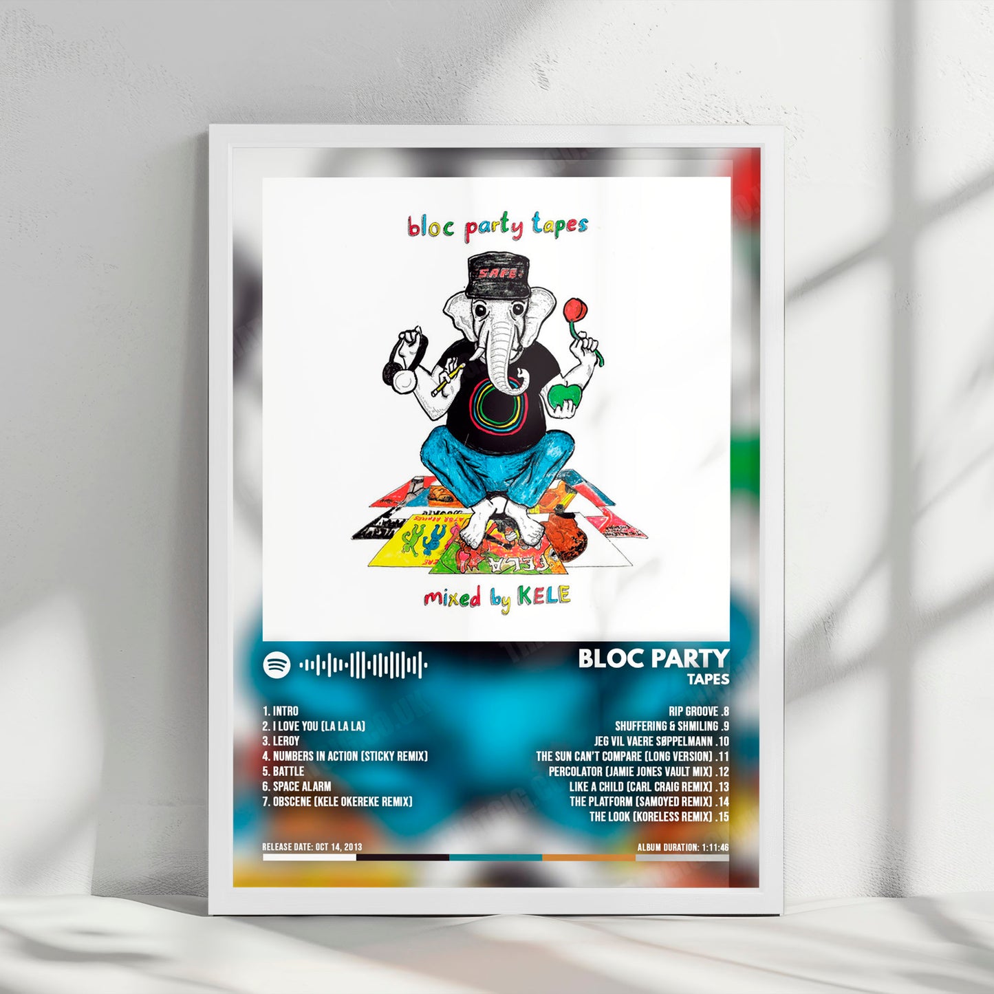Bloc Party "Tapes" Album Cover Poster - with Complete Tracklist