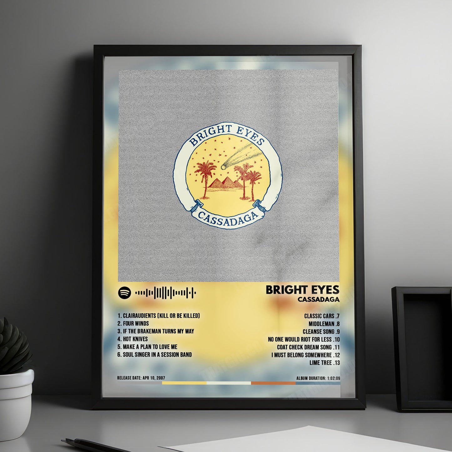 Bright Eyes "Cassadaga" Album Cover Poster - with Complete Tracklist