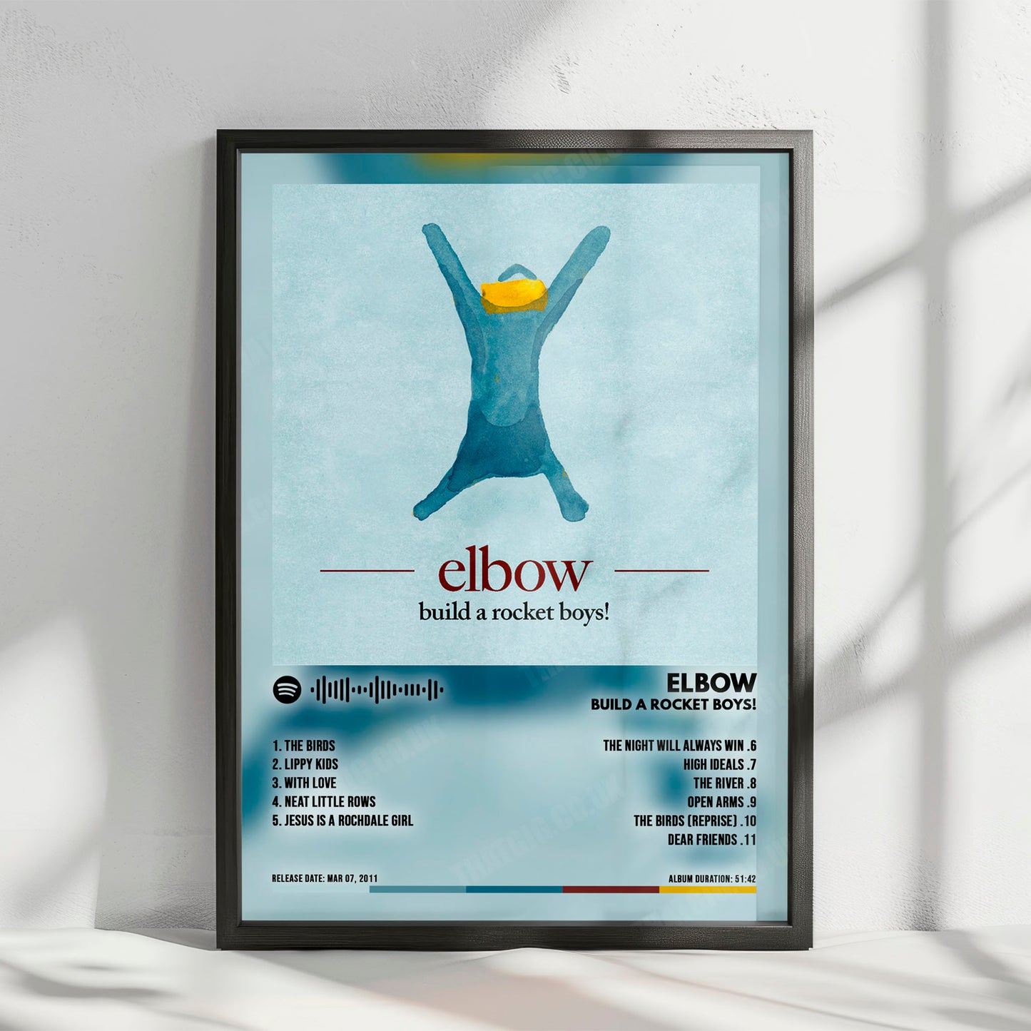 Elbow "build a rocket boys!" Album Cover Poster - with Complete Tracklist