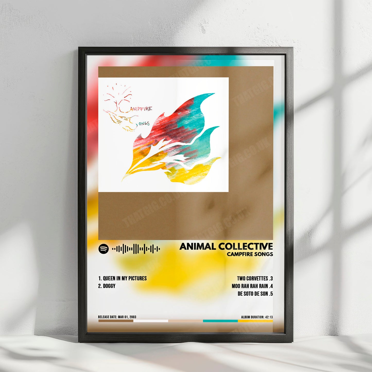 Animal Collective "Campfire Songs" Album Cover Poster - with Complete Tracklist
