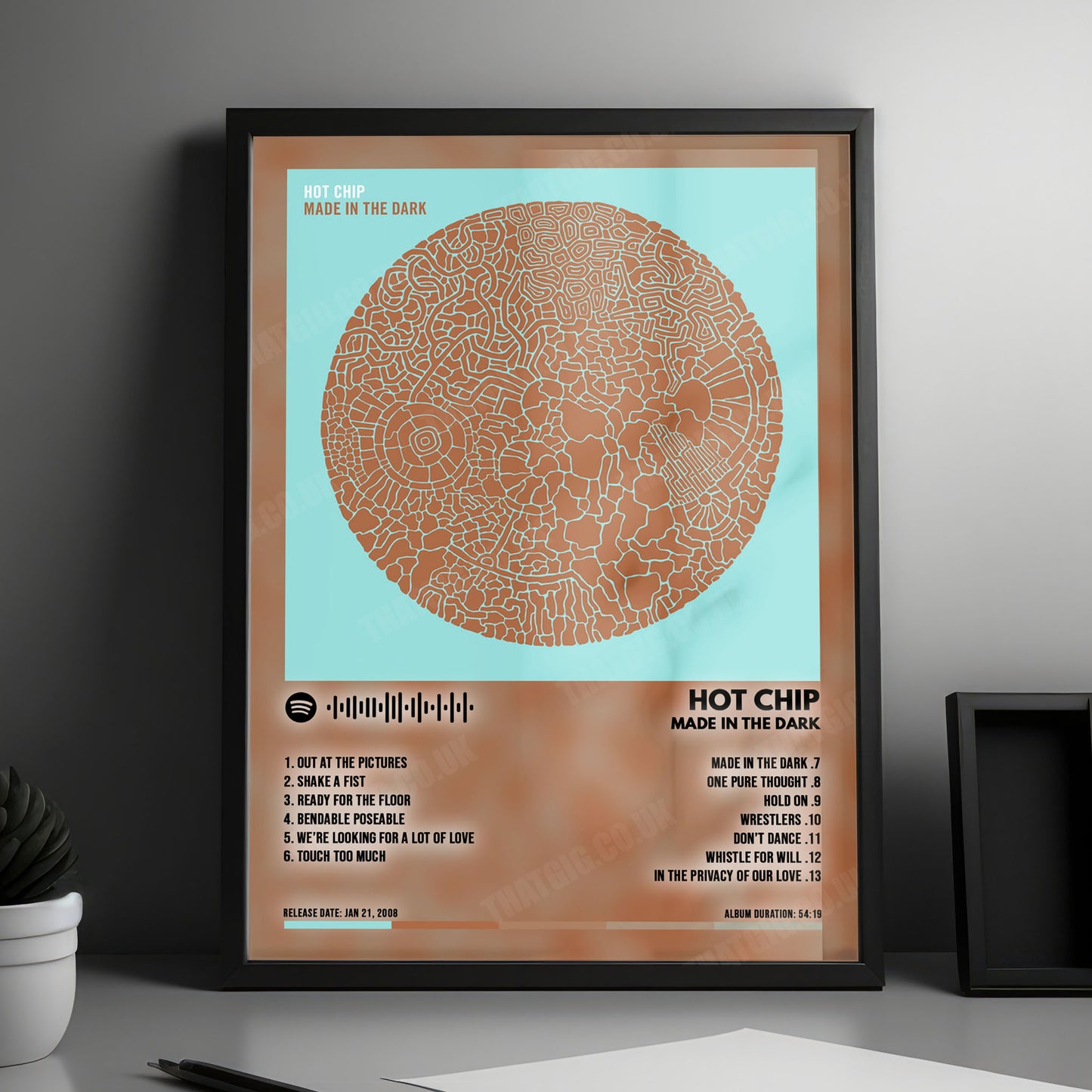 Hot Chip "Made In The Dark" Album Cover Poster - with Complete Tracklist