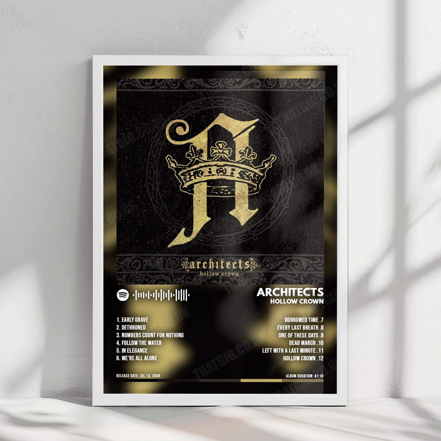 Architects "Hollow Crown" Album Cover Poster - with Complete Tracklist