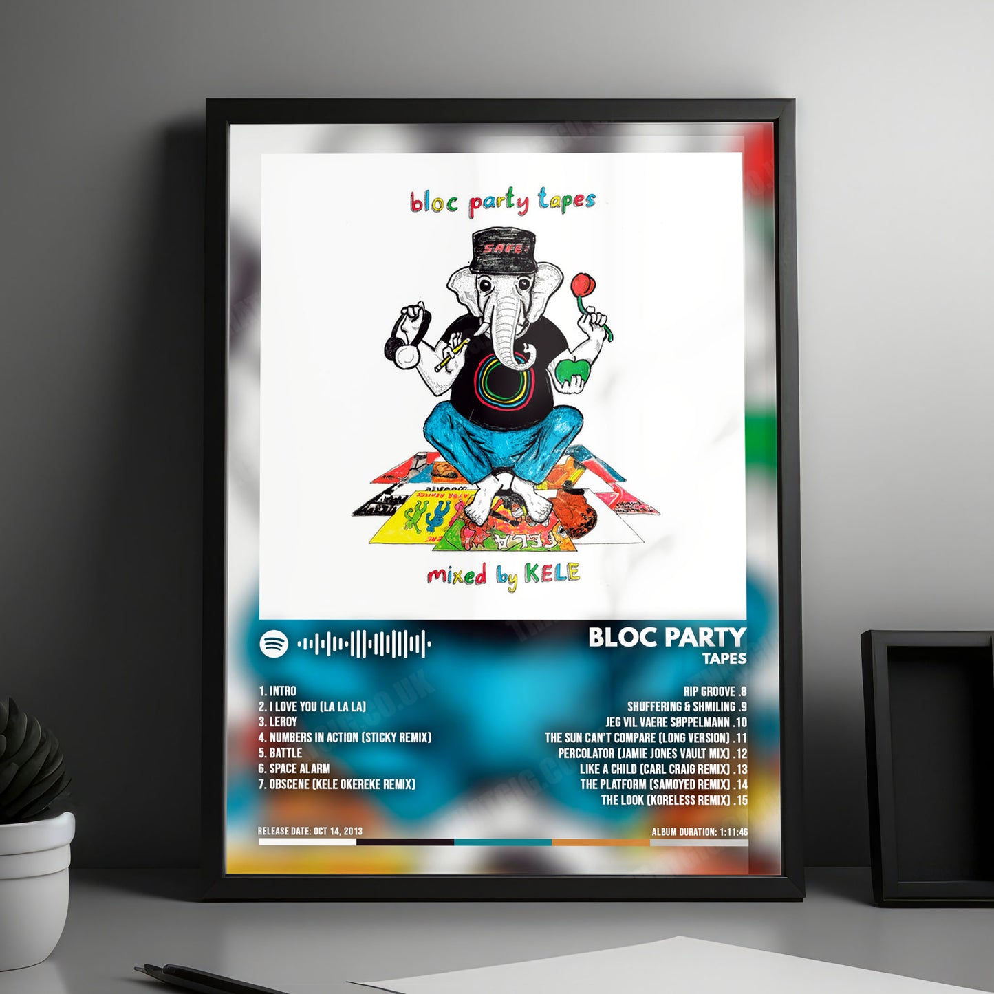 Bloc Party "Tapes" Album Cover Poster - with Complete Tracklist