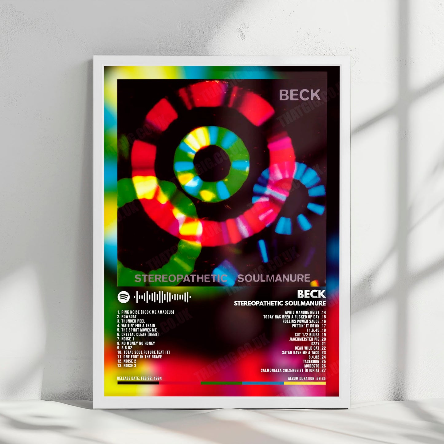 Beck "Stereopathetic Soulmanure" Album Cover Poster - with Complete Tracklist