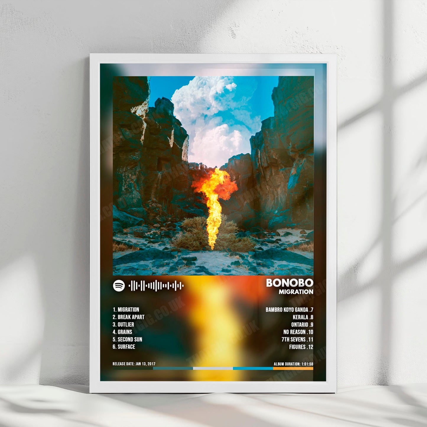 Bonobo "Migration" Album Cover Poster - with Complete Tracklist