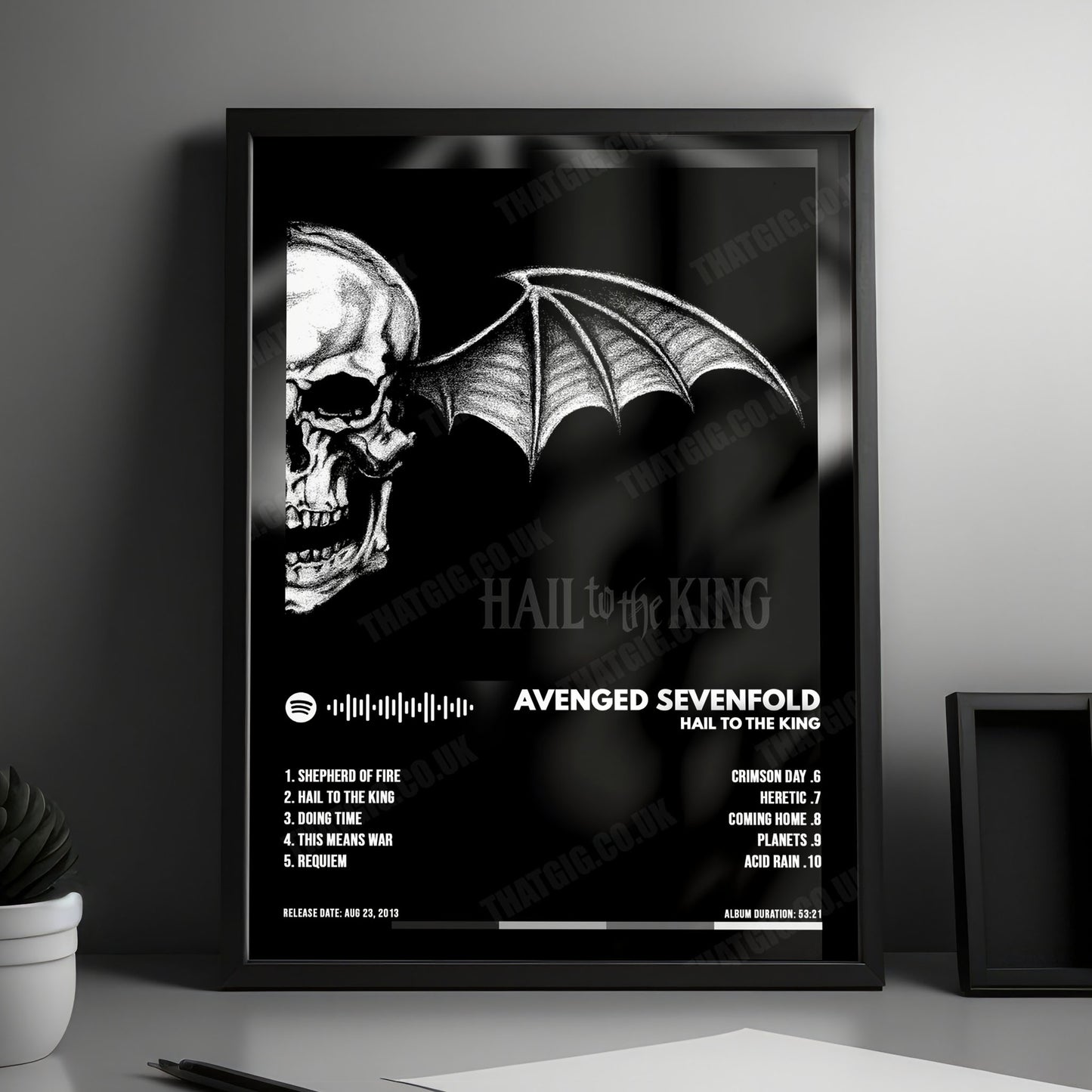 Avenged Sevenfold "Hail to the King" Album Cover Poster - with Complete Tracklist