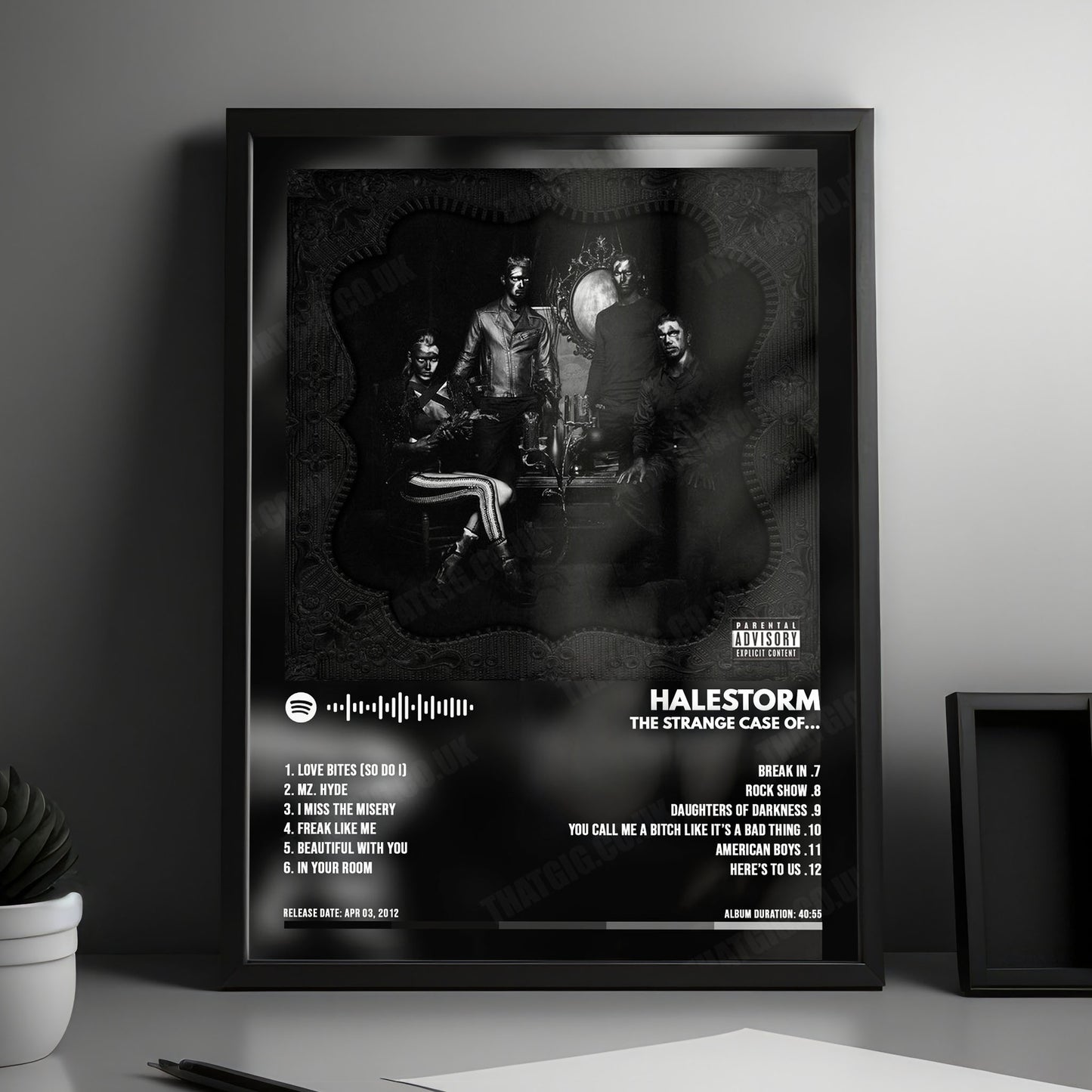 Halestorm "The Strange Case Of... " Album Cover Poster - with Complete Tracklist