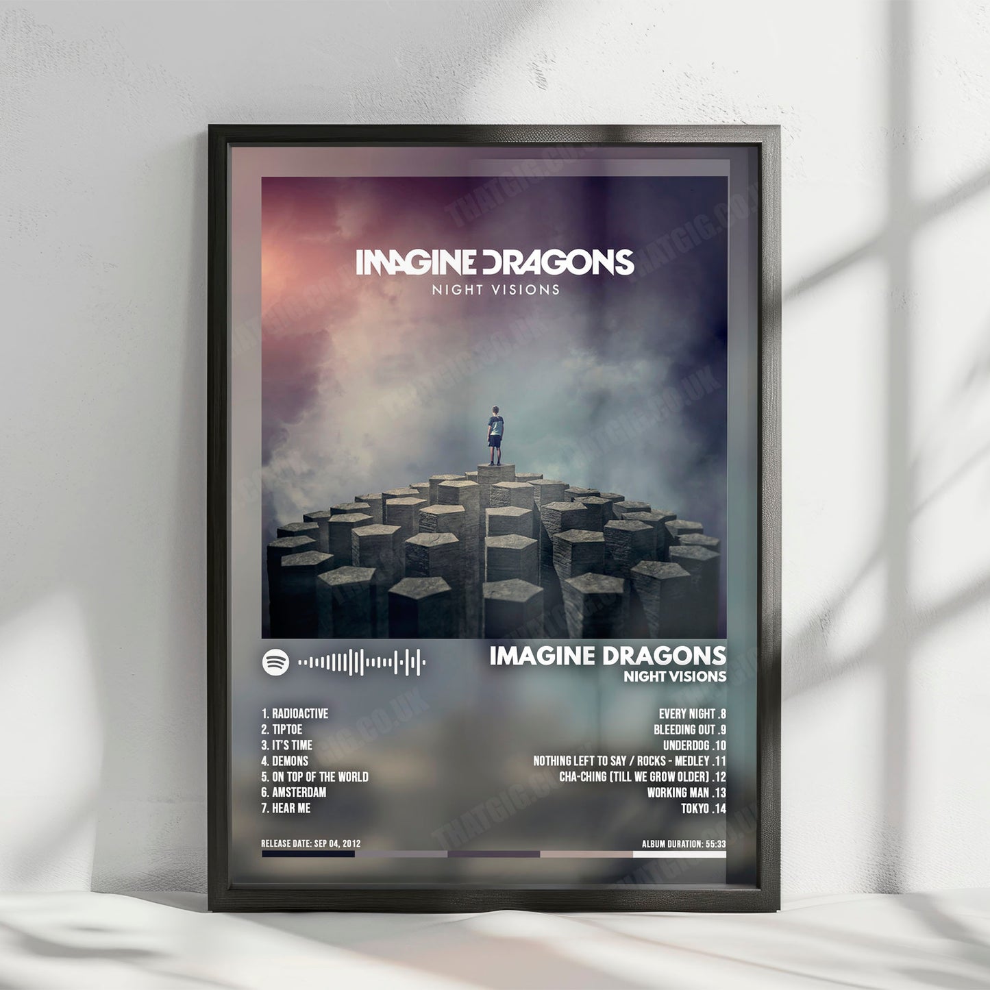 Imagine Dragons "Night Visions " Album Cover Poster - with Complete Tracklist
